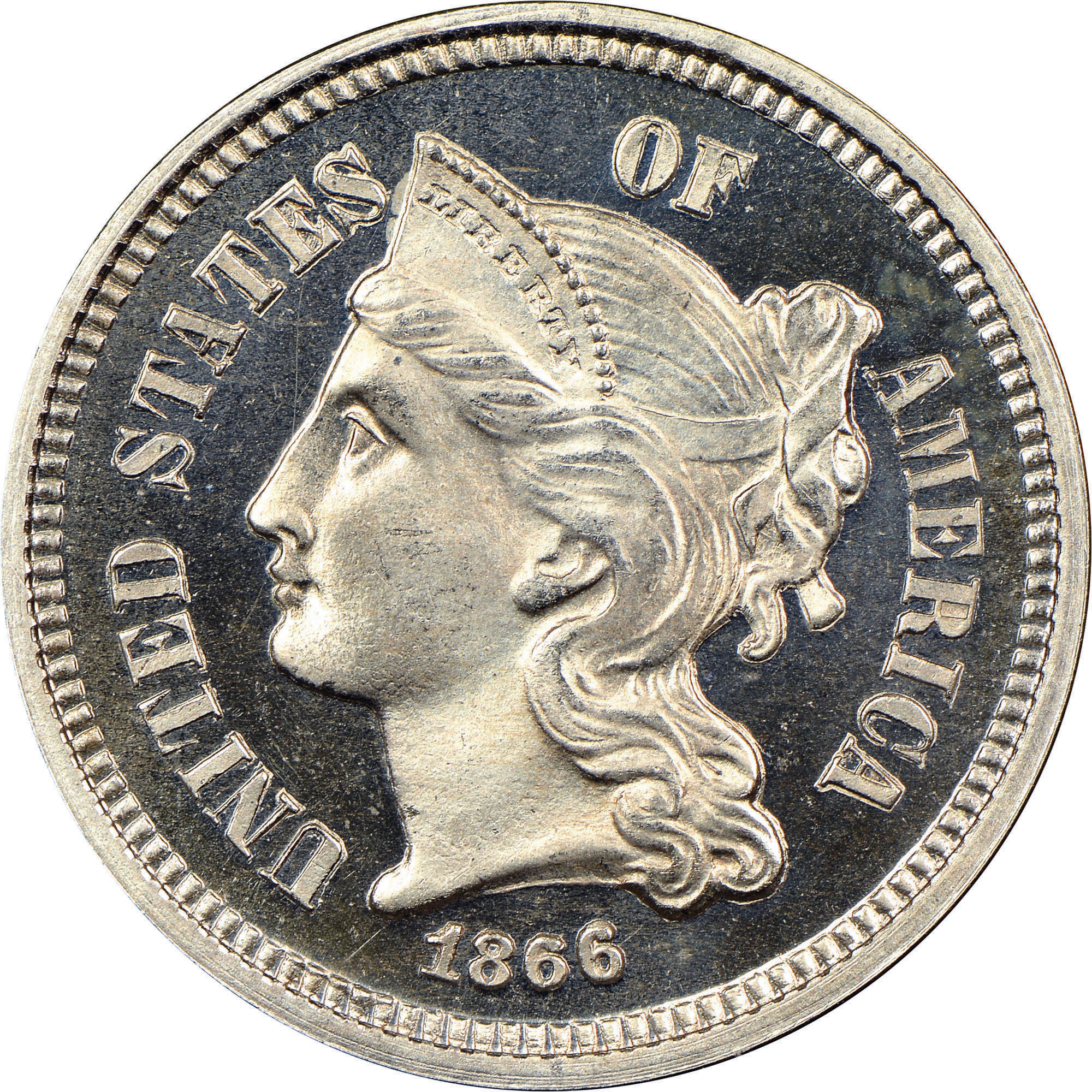 1866 3CN PF | Coin Explorer | NGC