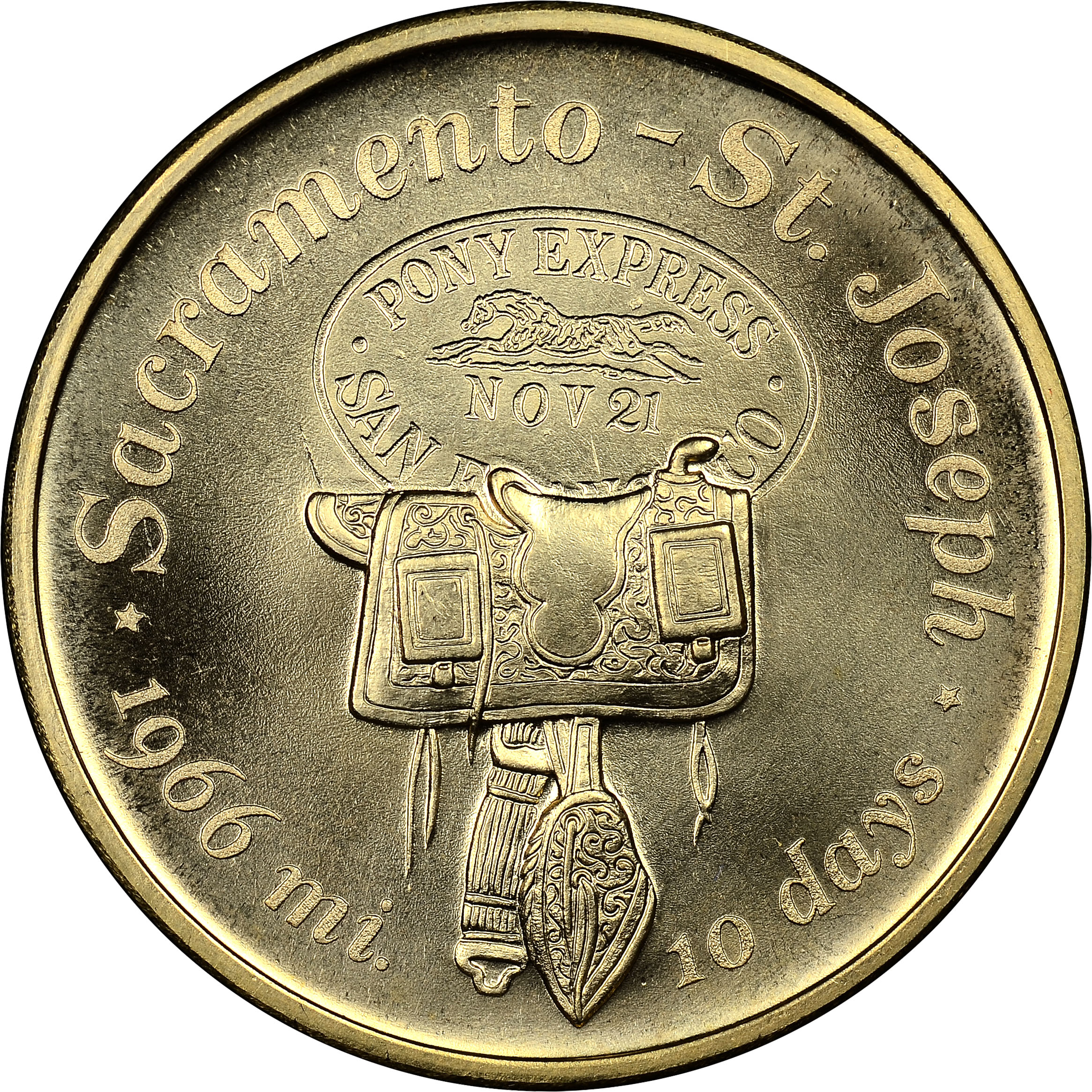 1960 GOLD PONY EXPRESS CENTENNIAL SC50C MS | Coin Explorer | NGC