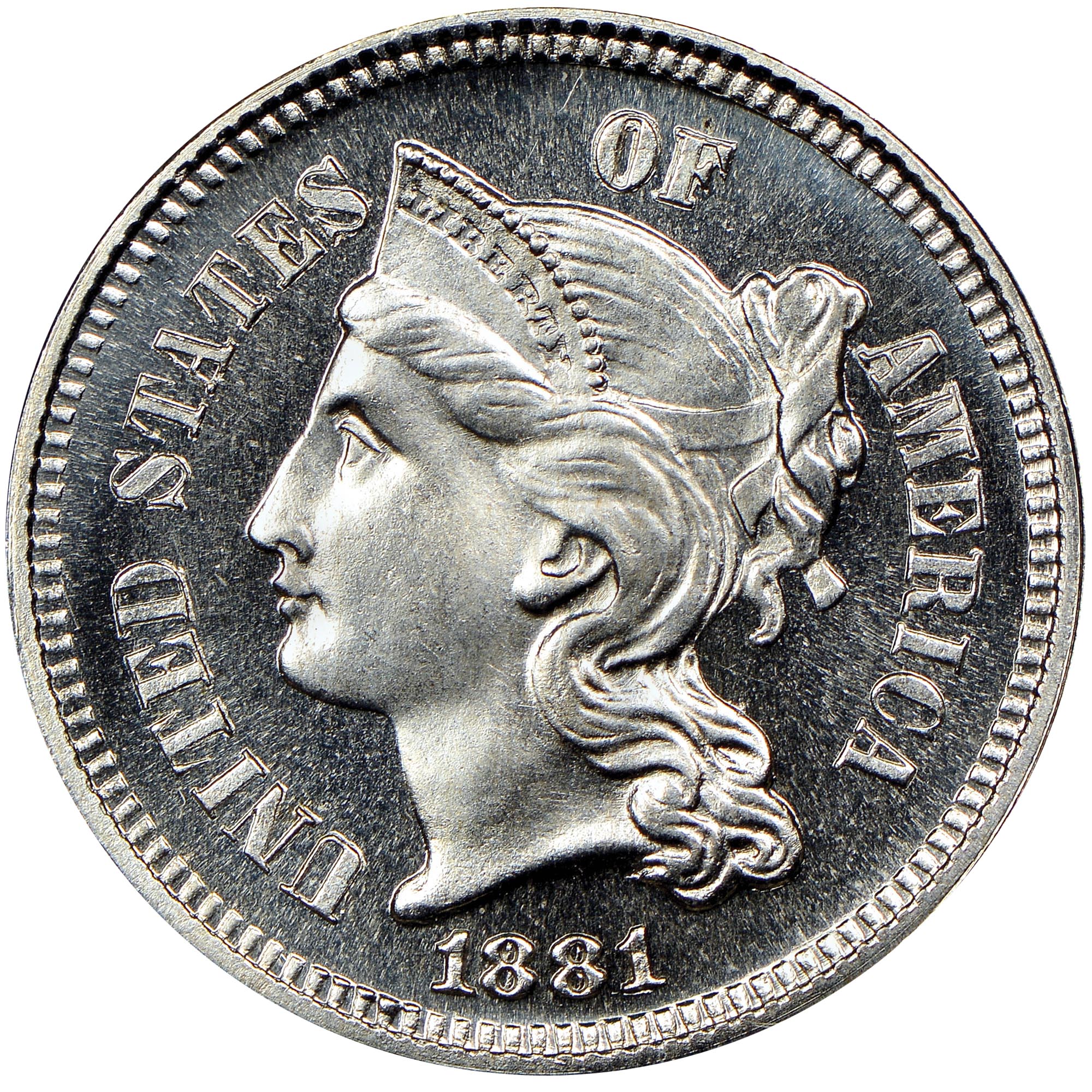 1881 3CN PF | Coin Explorer | NGC