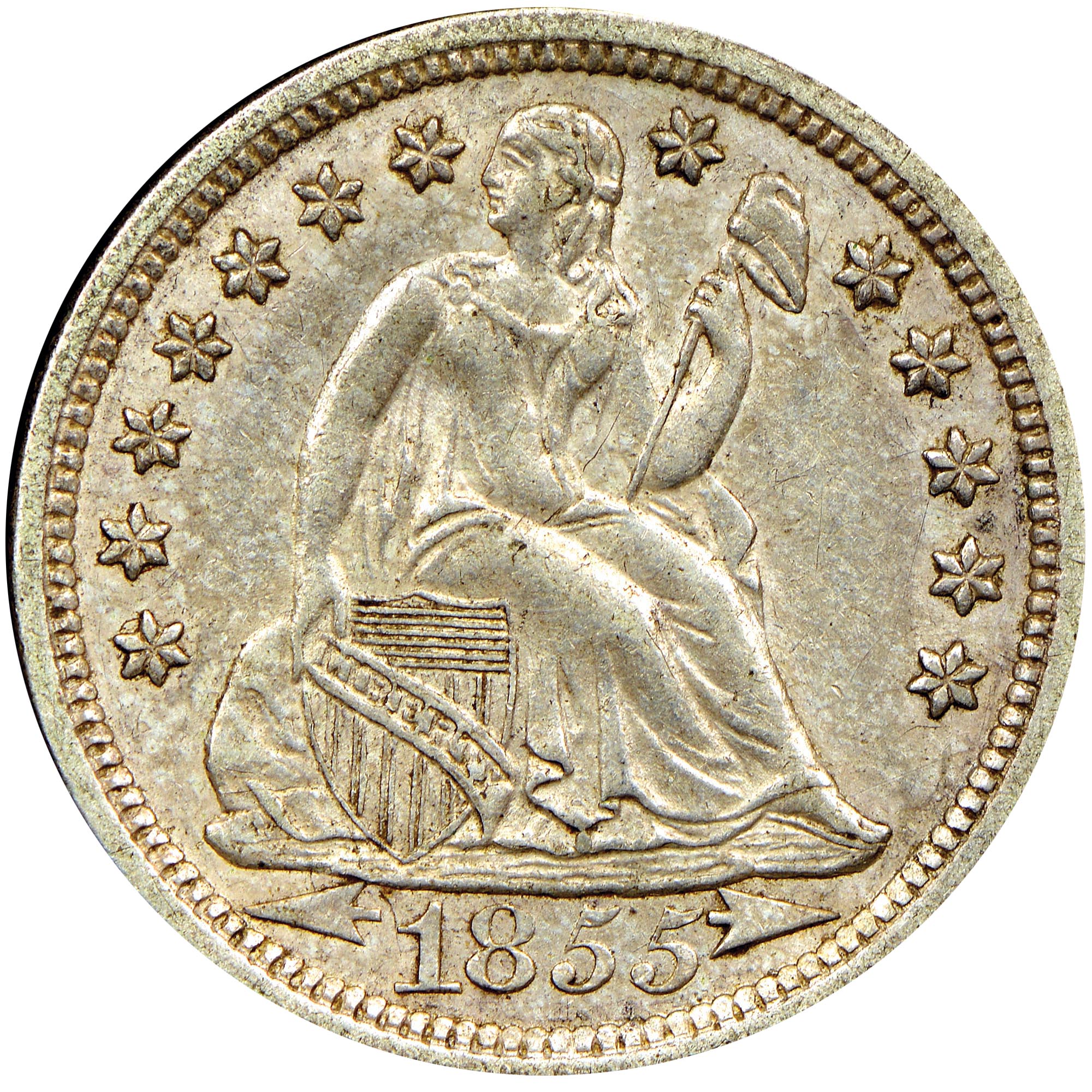 1855 ARROWS 10C MS | Coin Explorer | NGC