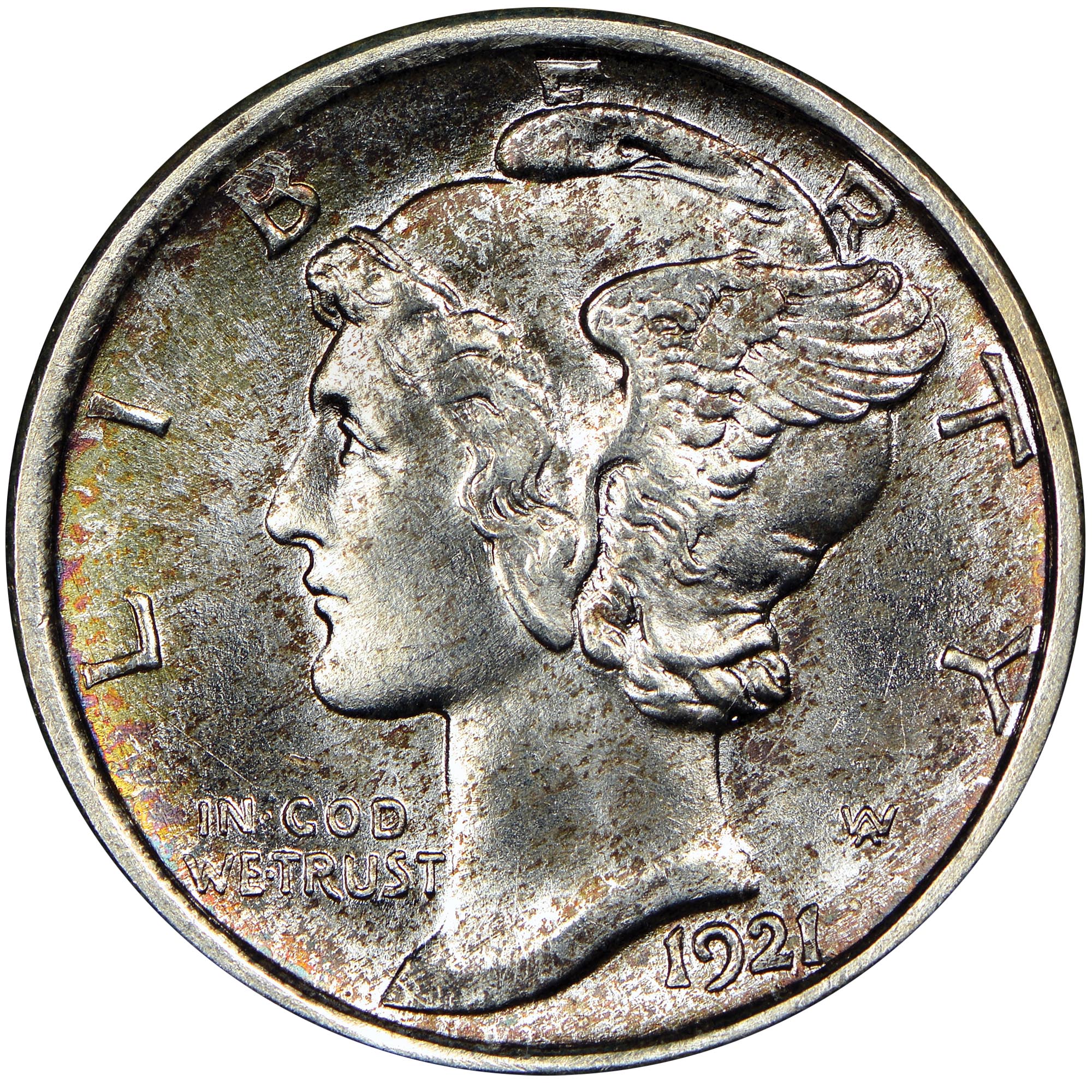 1921 D 10C MS | Coin Explorer | NGC