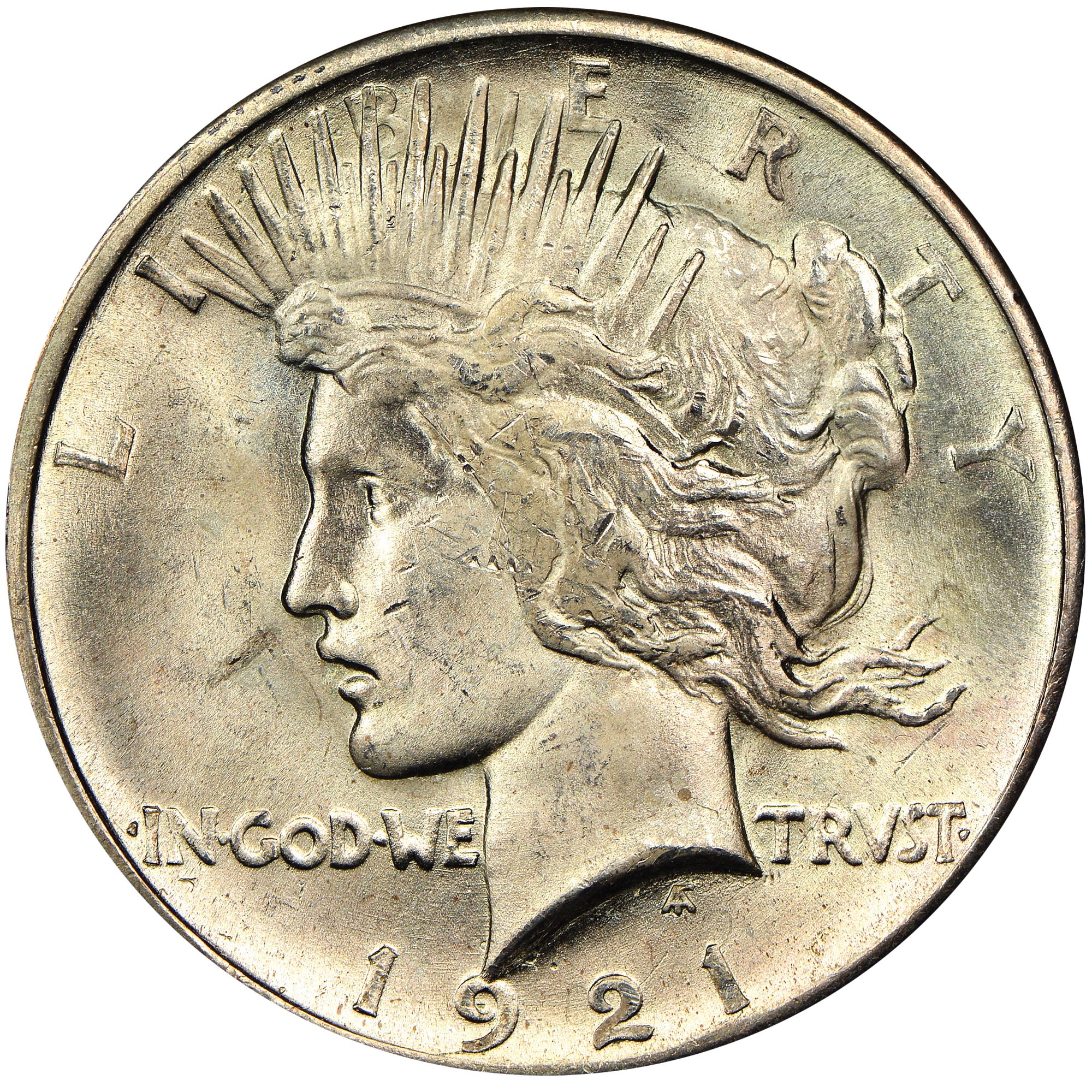 1921 Peace High Relief S1 MS Peace Dollars NGC