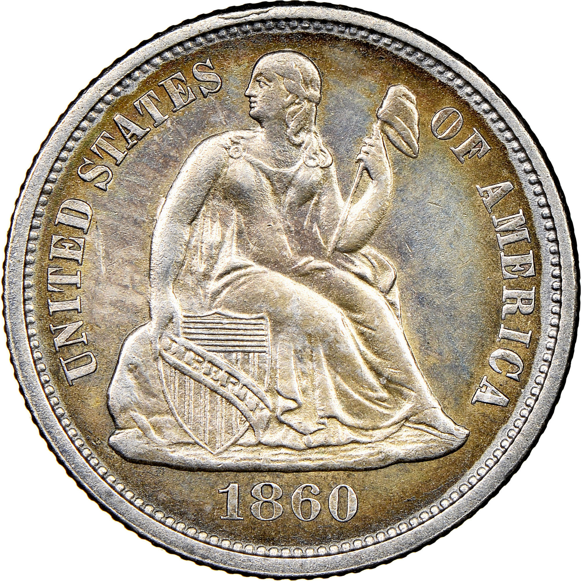 1860 10C MS | Coin Explorer | NGC
