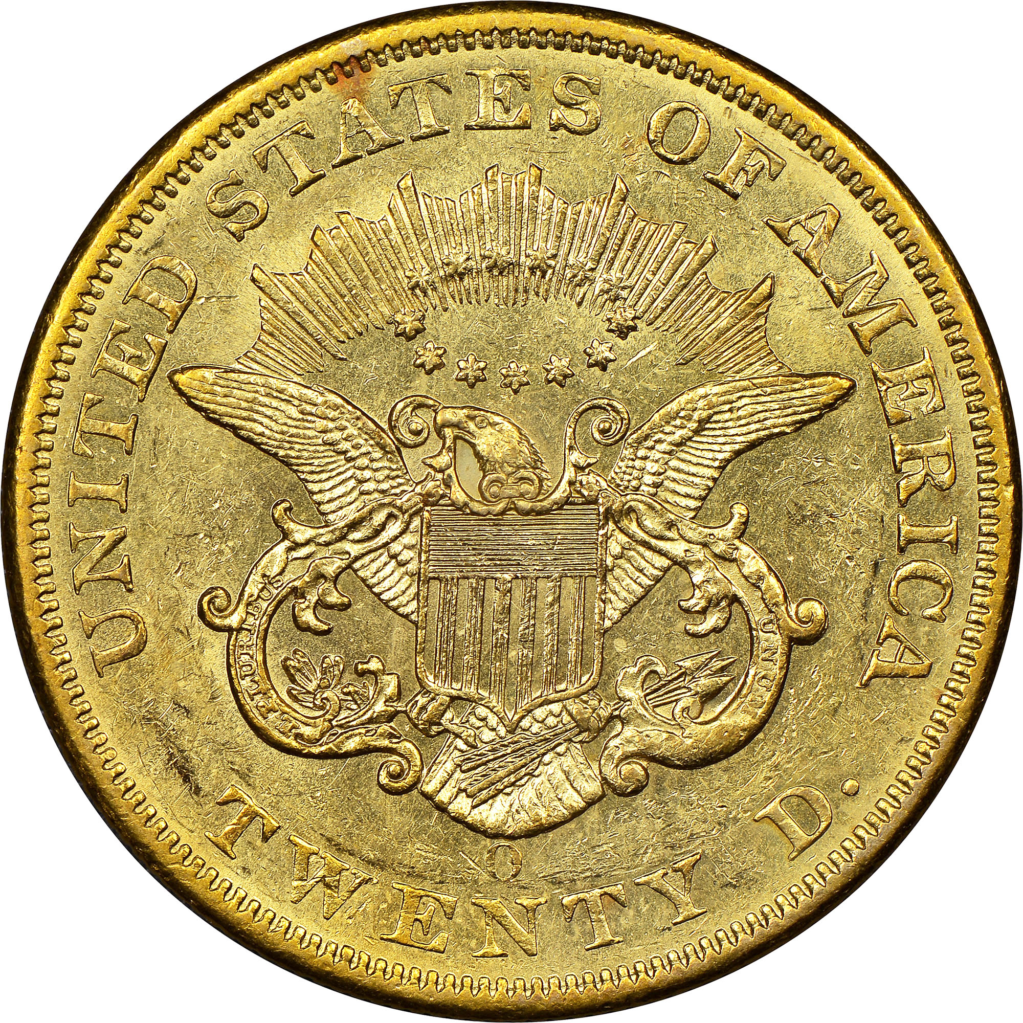 1858 O $20 MS | Coin Explorer | NGC