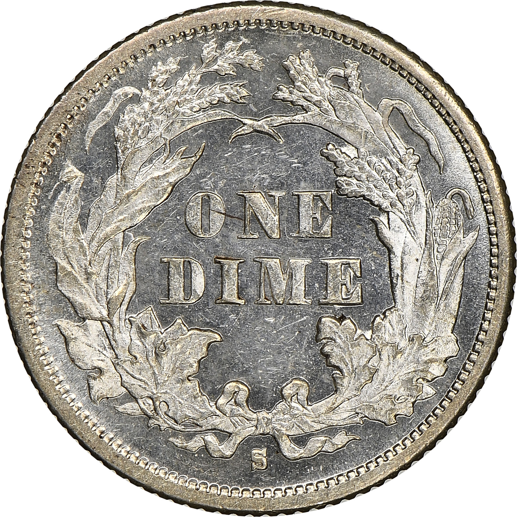 1876 S 10C MS | Coin Explorer | NGC