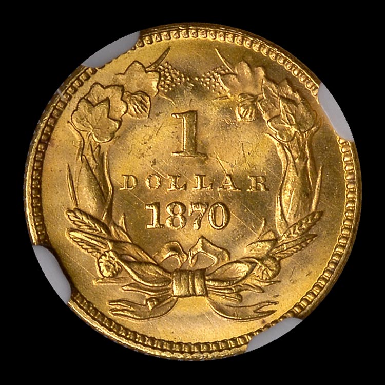 1870 G$1 MS | Coin Explorer | NGC