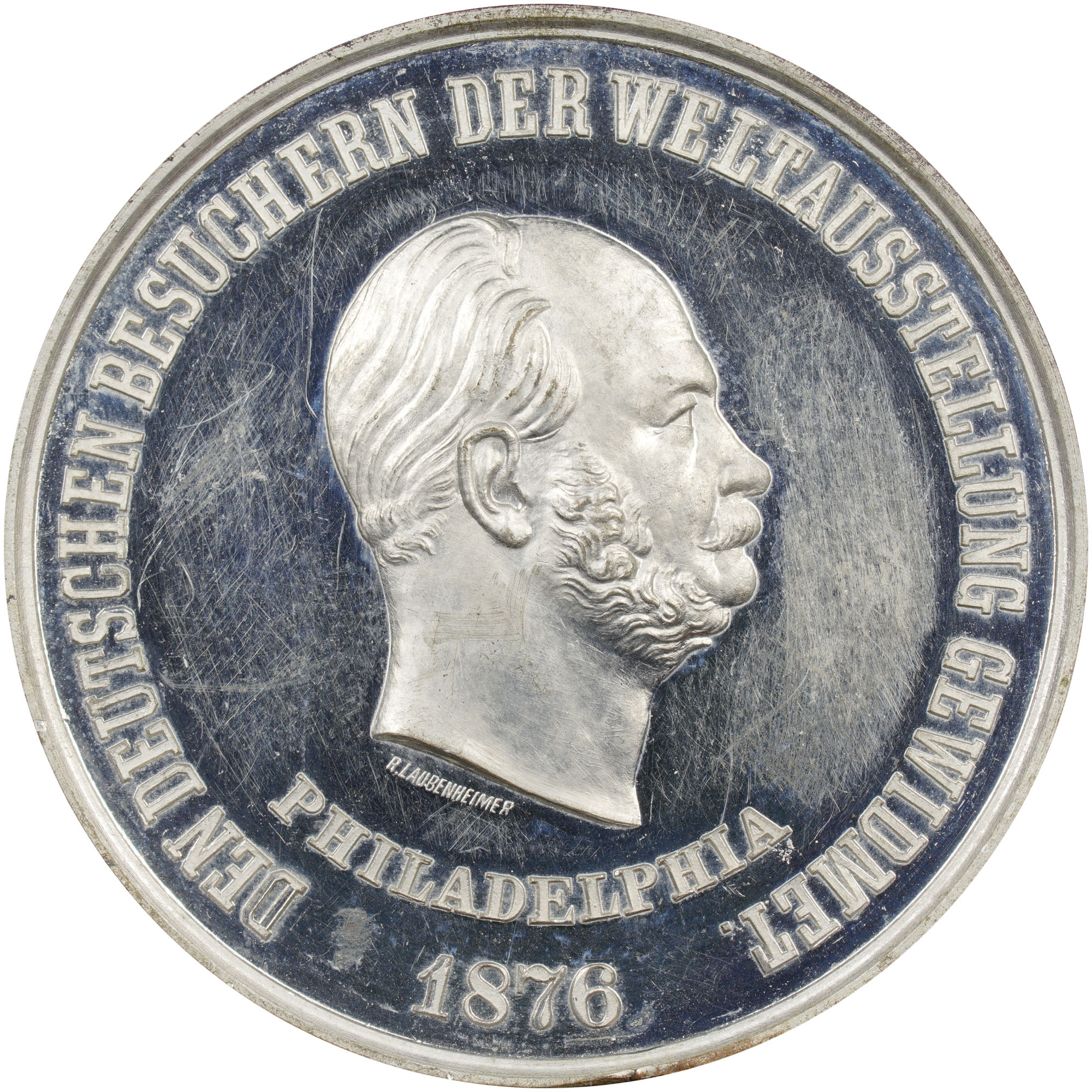 1876 PA WM GERMAN VISITORS DEDICATED 45mm MS | Coin Explorer | NGC