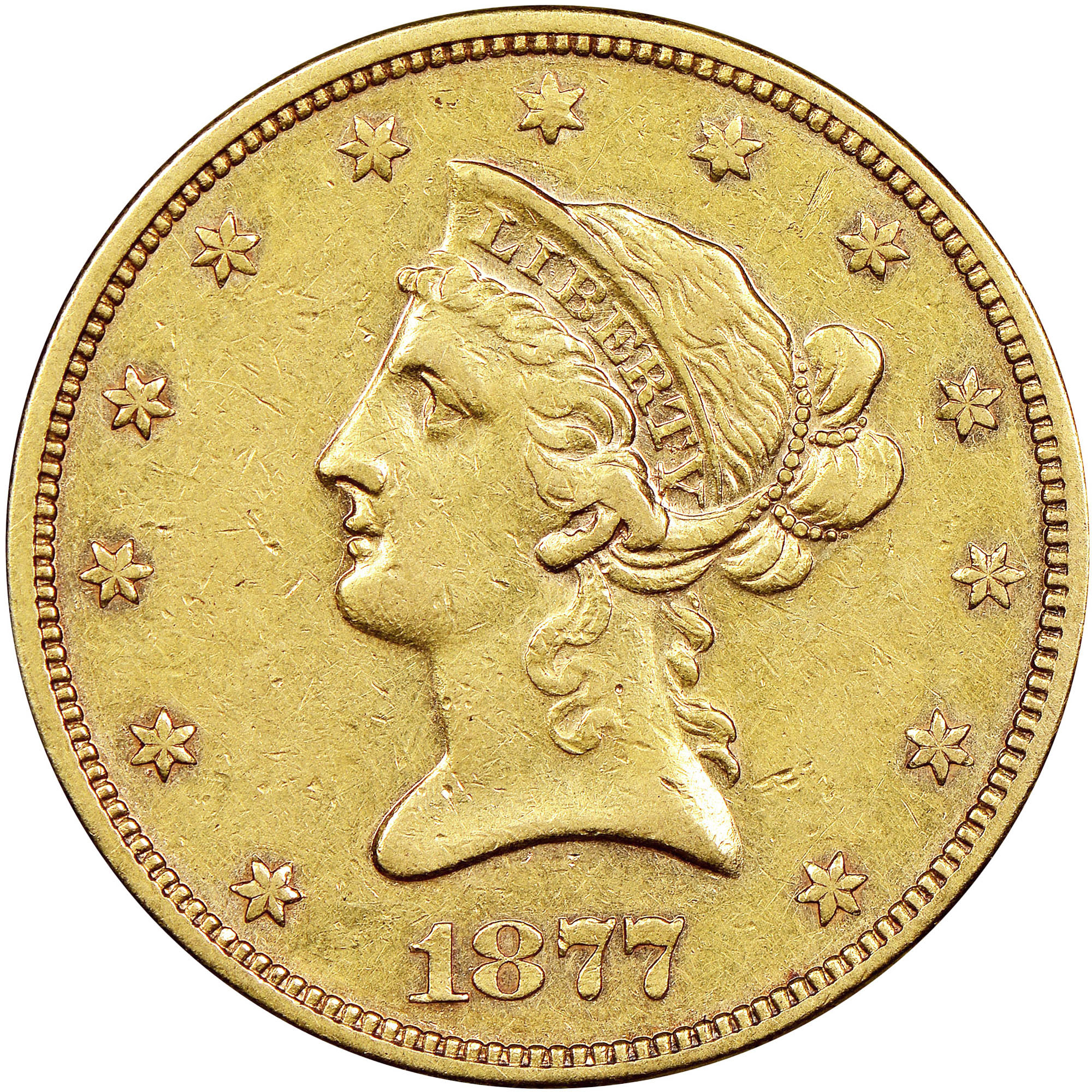 1877 S $10 MS | Coin Explorer | NGC