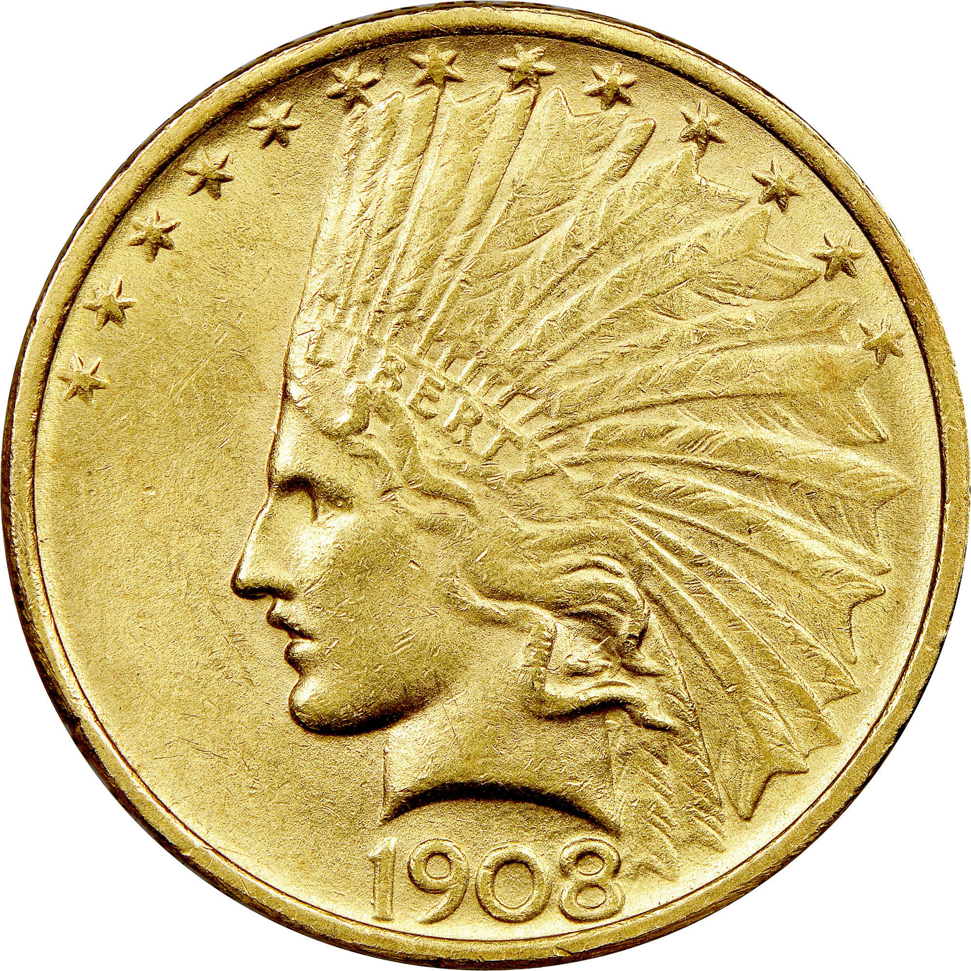 1908 NO MOTTO $10 MS | Coin Explorer | NGC