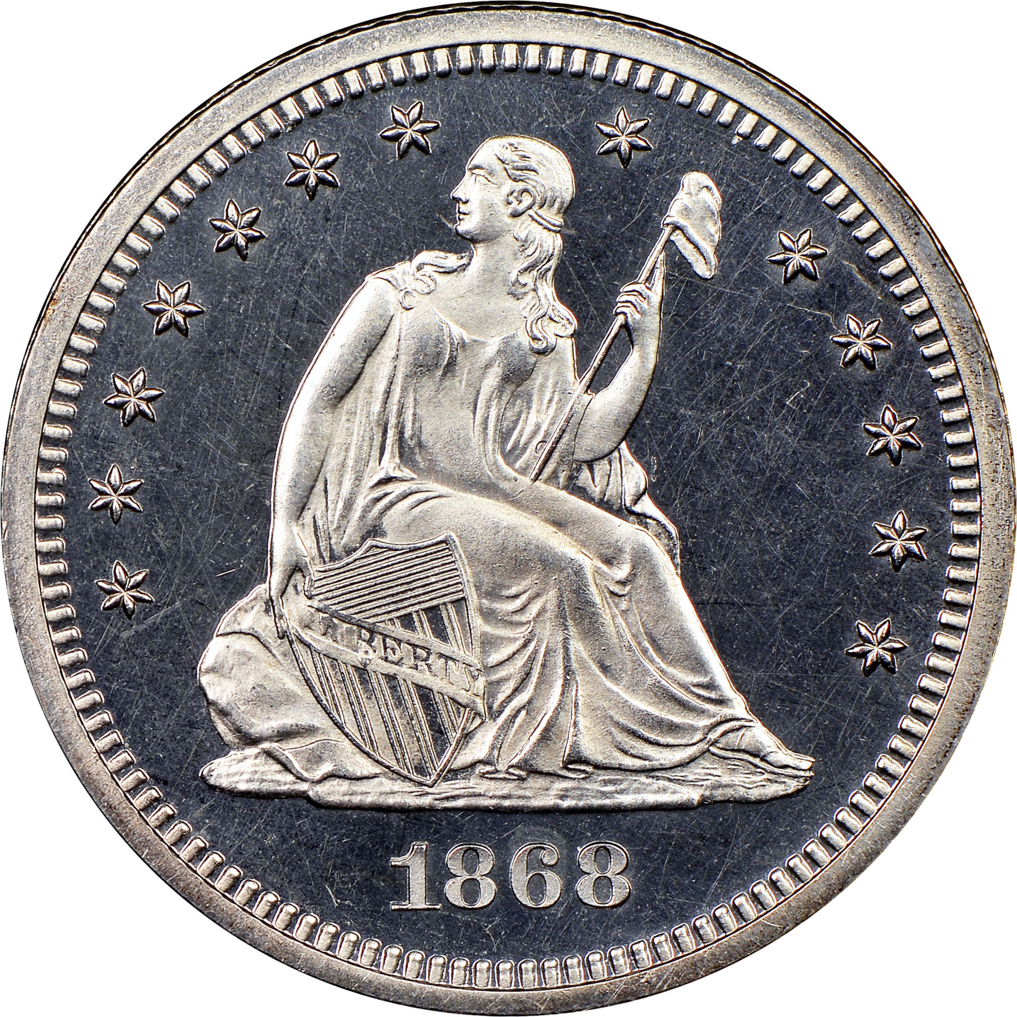 アメリカビーナス銀貨1868年 1868 25C PF | Coin Explorer | NGC