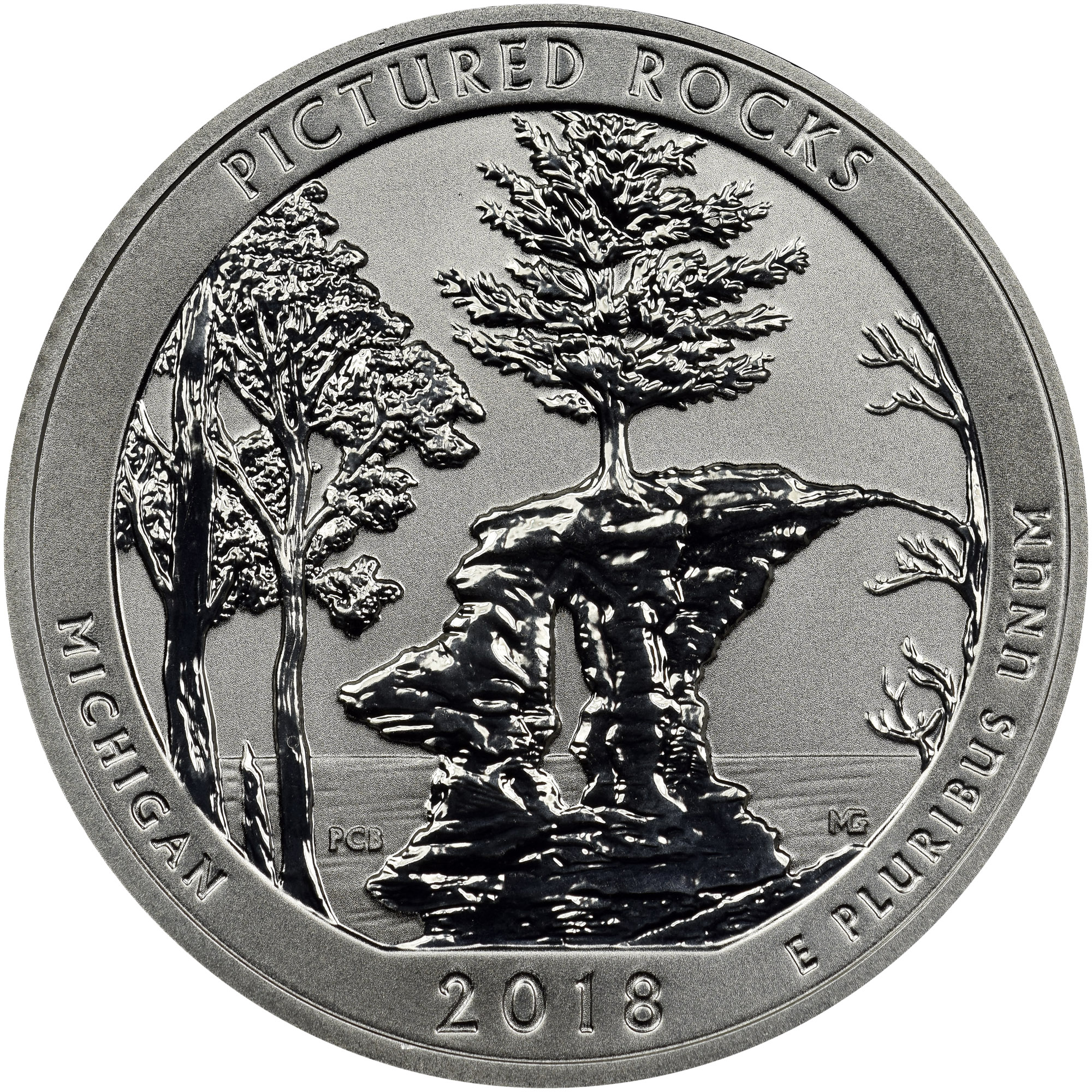 2018 S Silver Pictured Rocks 25C RP Coin Explorer NGC