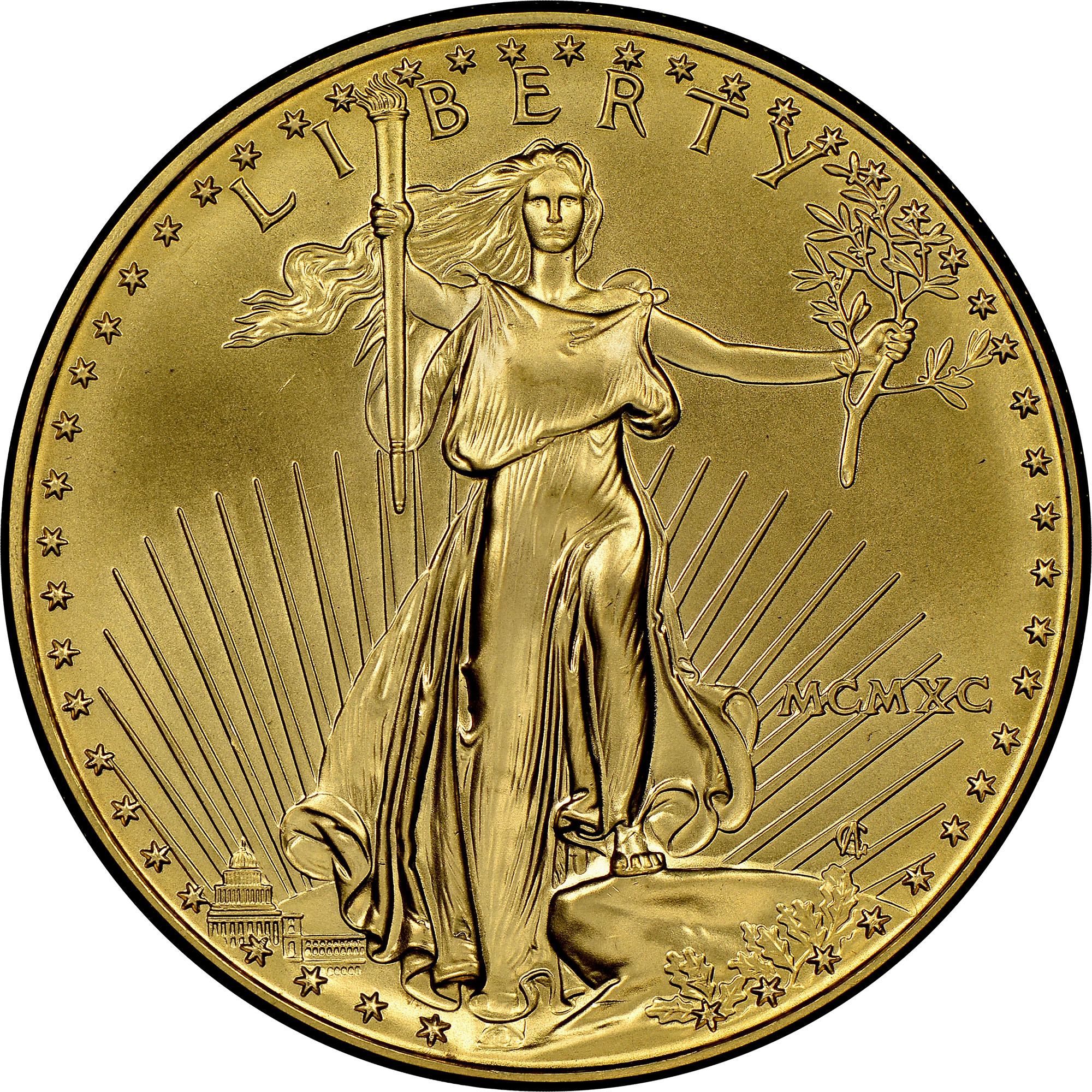 1990 EAGLE G$50 MS | Coin Explorer | NGC