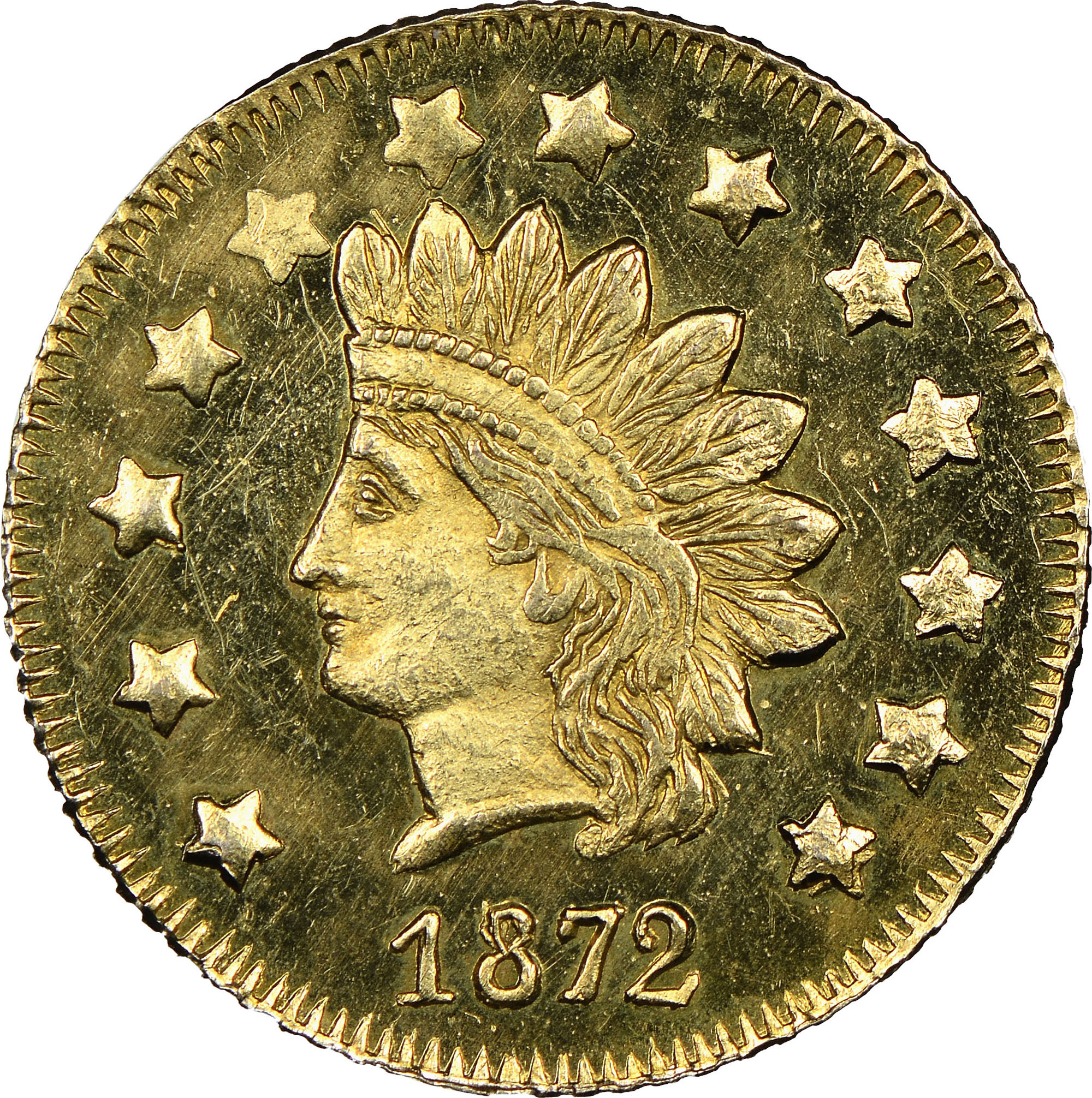 1872 ROUND INDIAN BG-1207 G$1 MS | Coin Explorer | NGC
