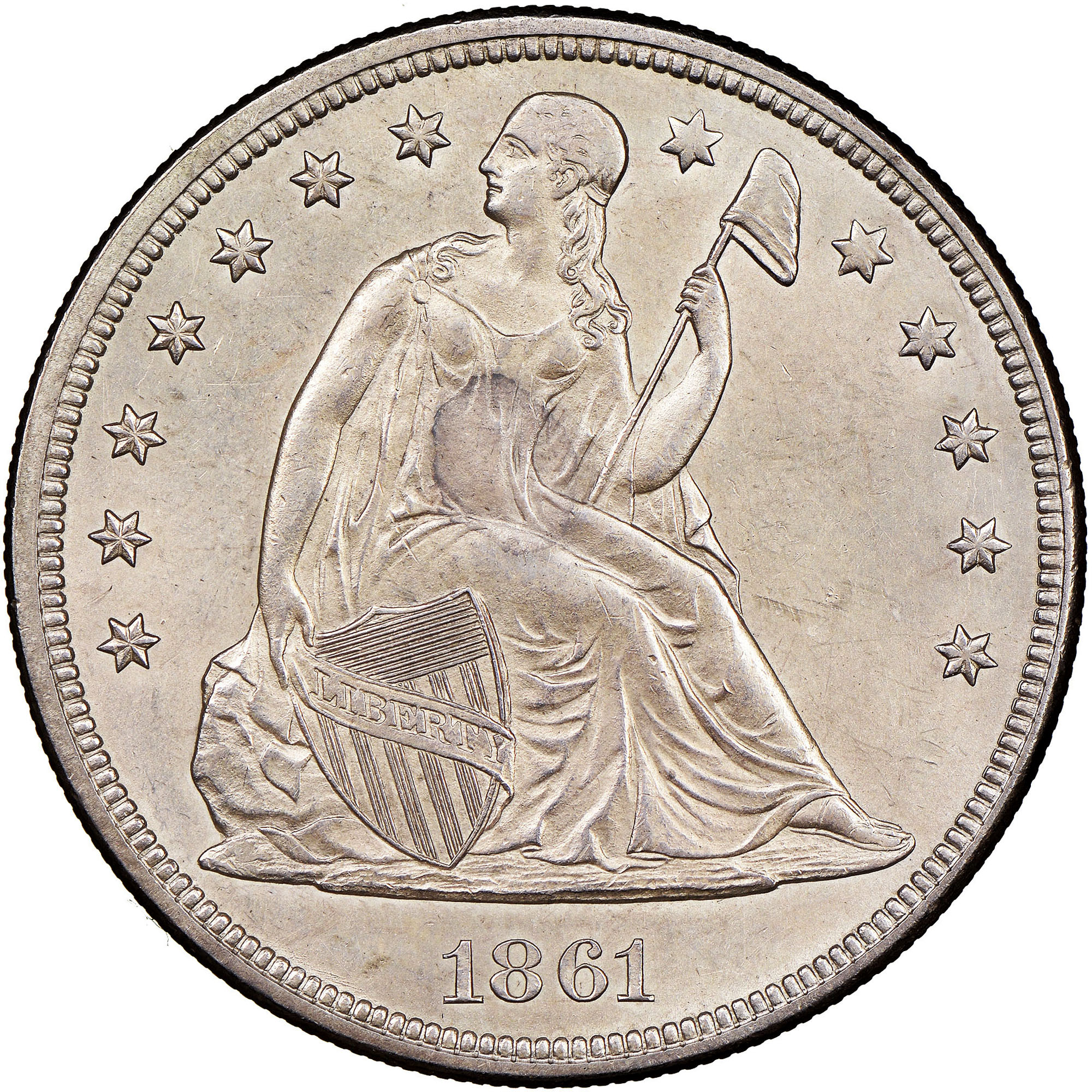 1861 $1 MS | Coin Explorer | NGC