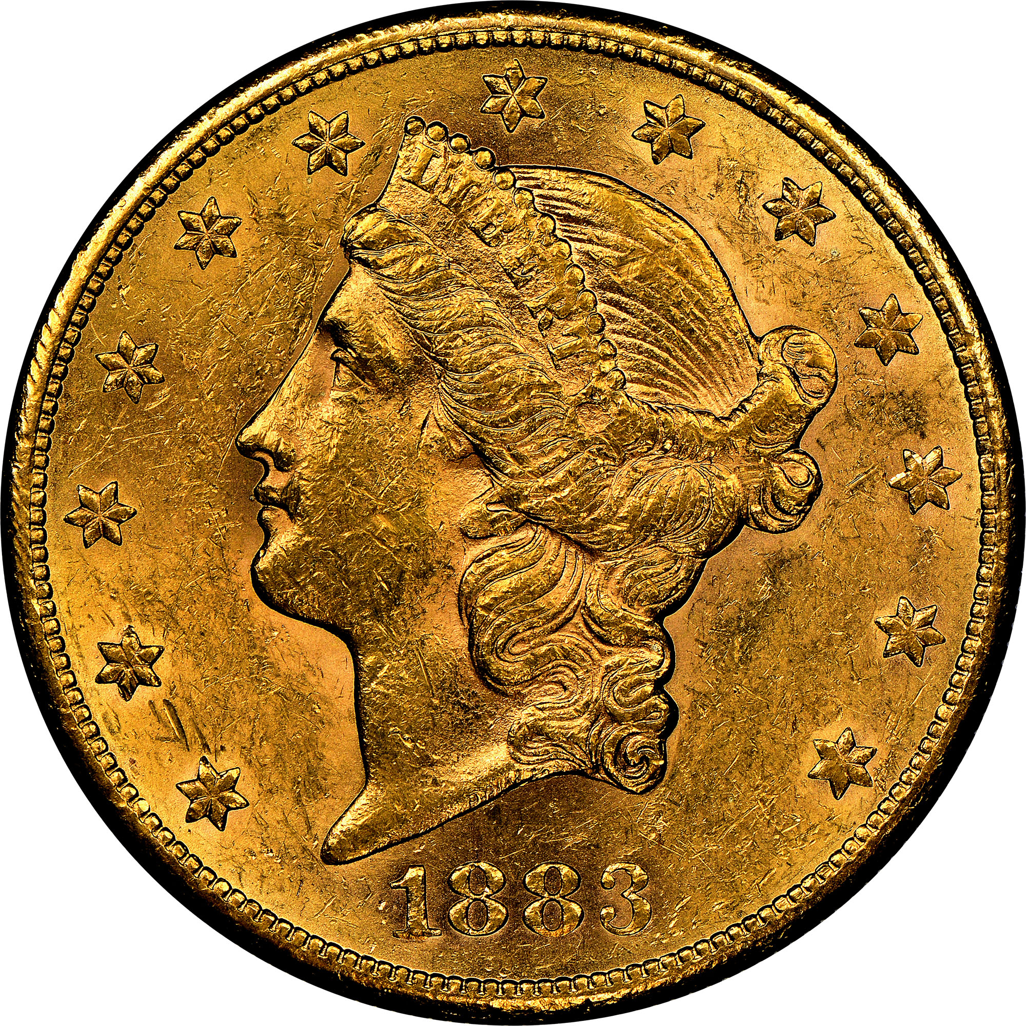 1883 S $20 MS | Coin Explorer | NGC