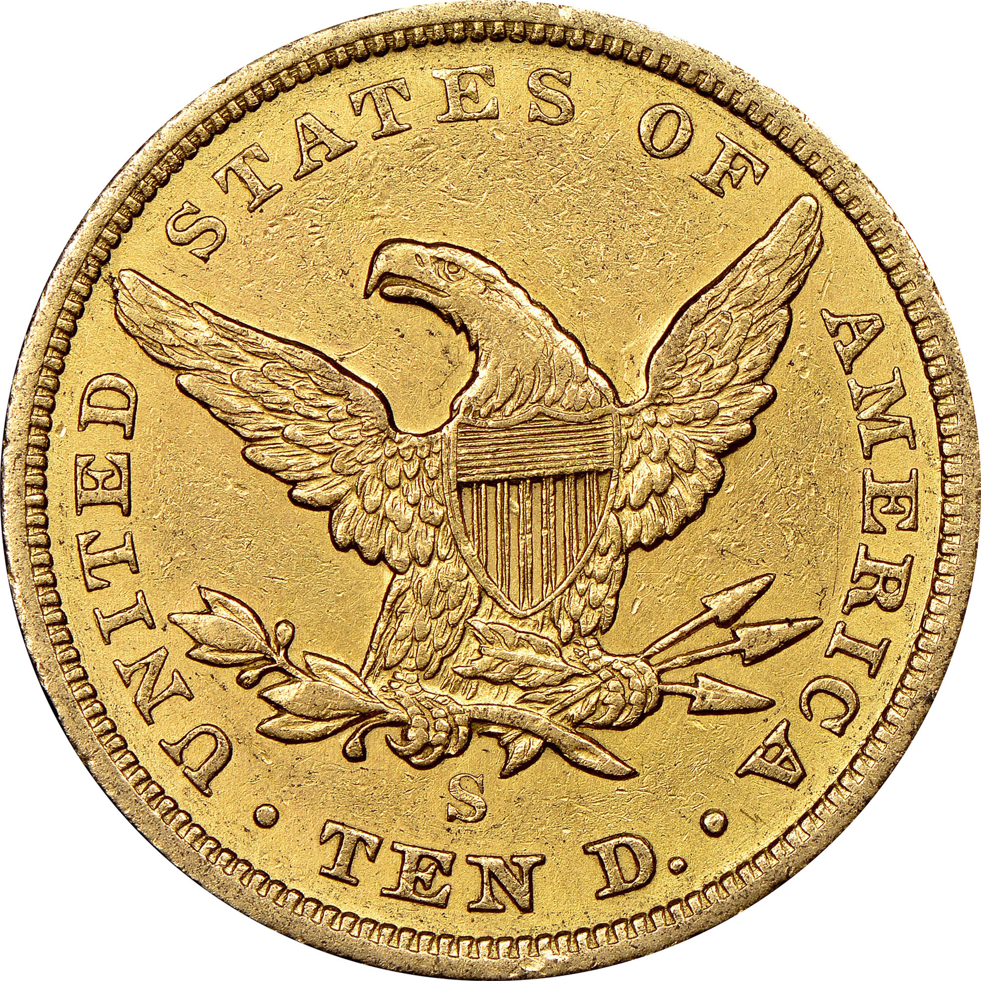1864 S $10 MS | Coin Explorer | NGC