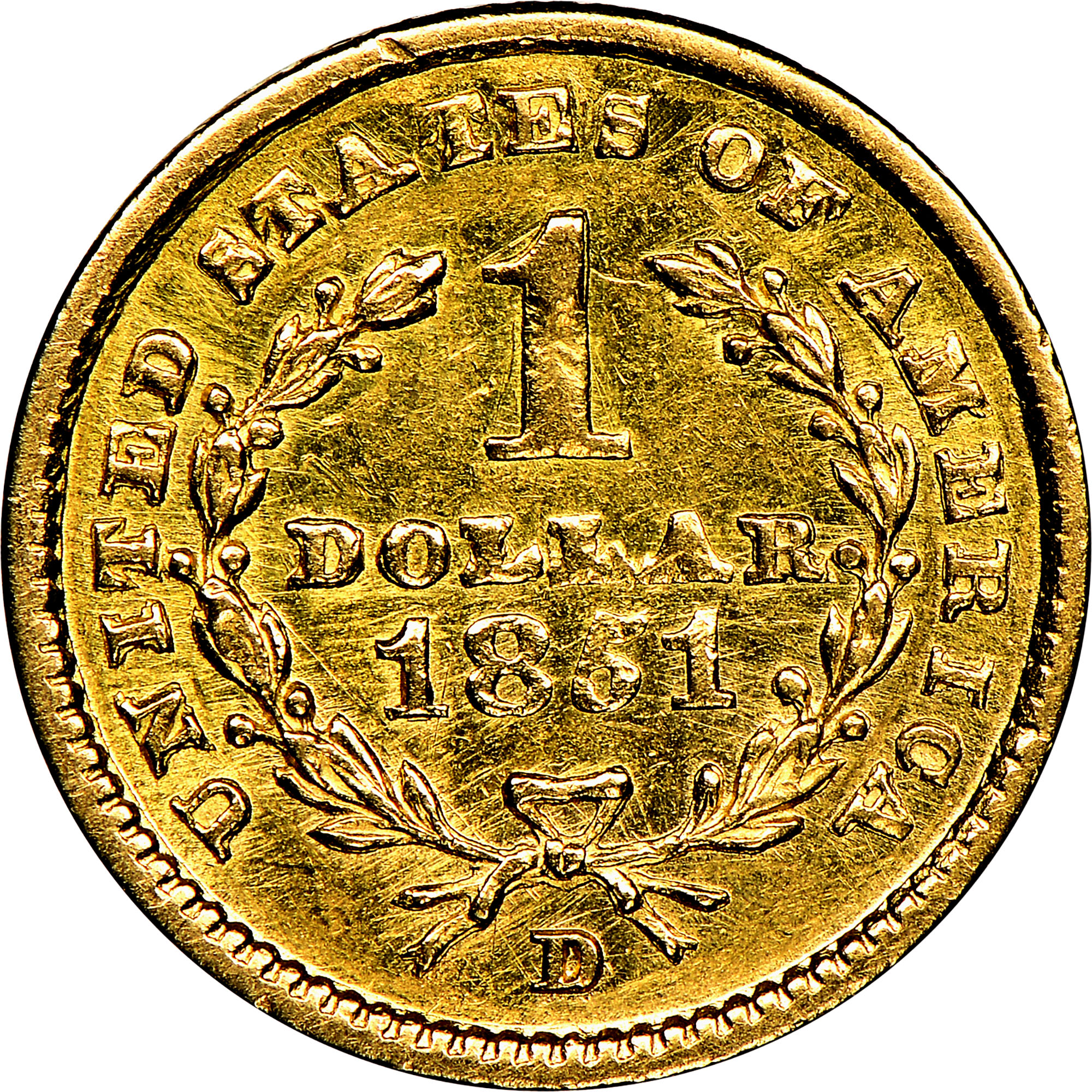 1851 D G$1 MS | Coin Explorer | NGC