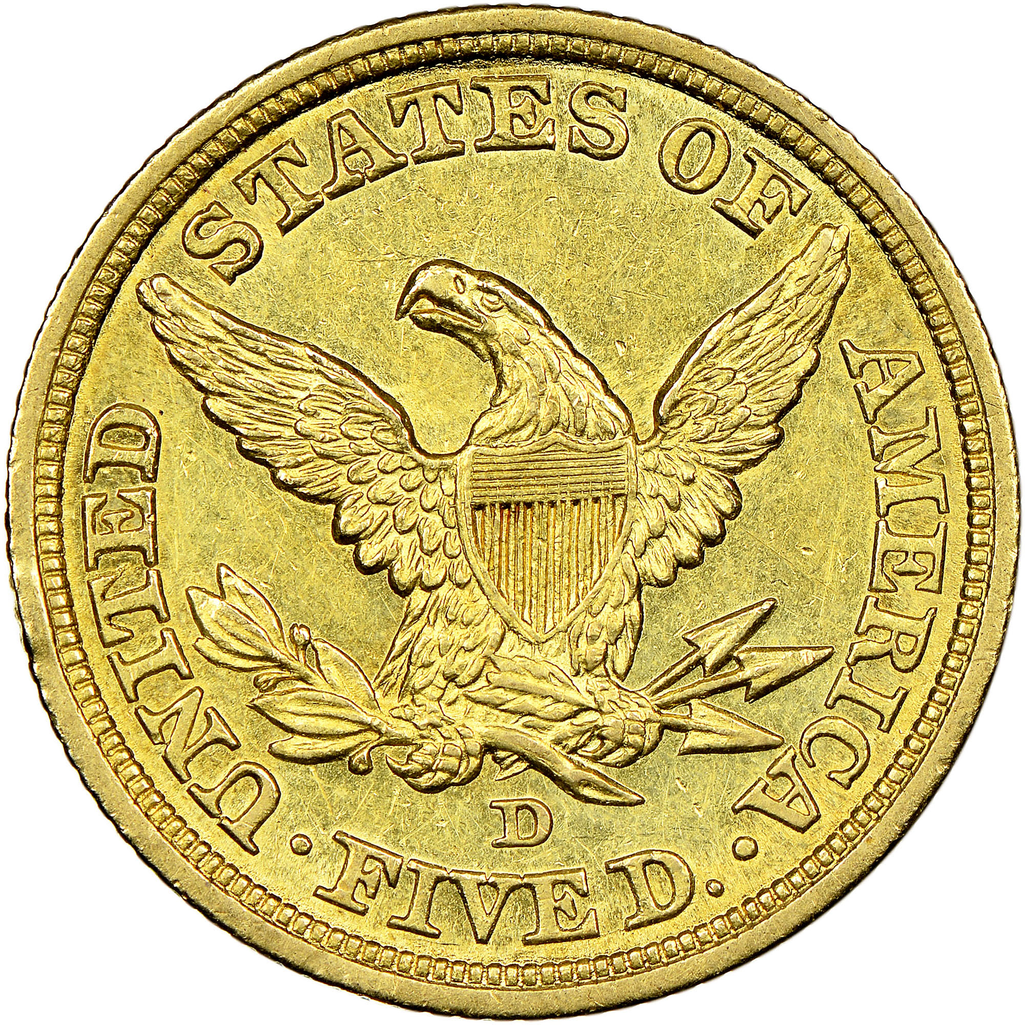 1843 D $5 MS | Coin Explorer | NGC