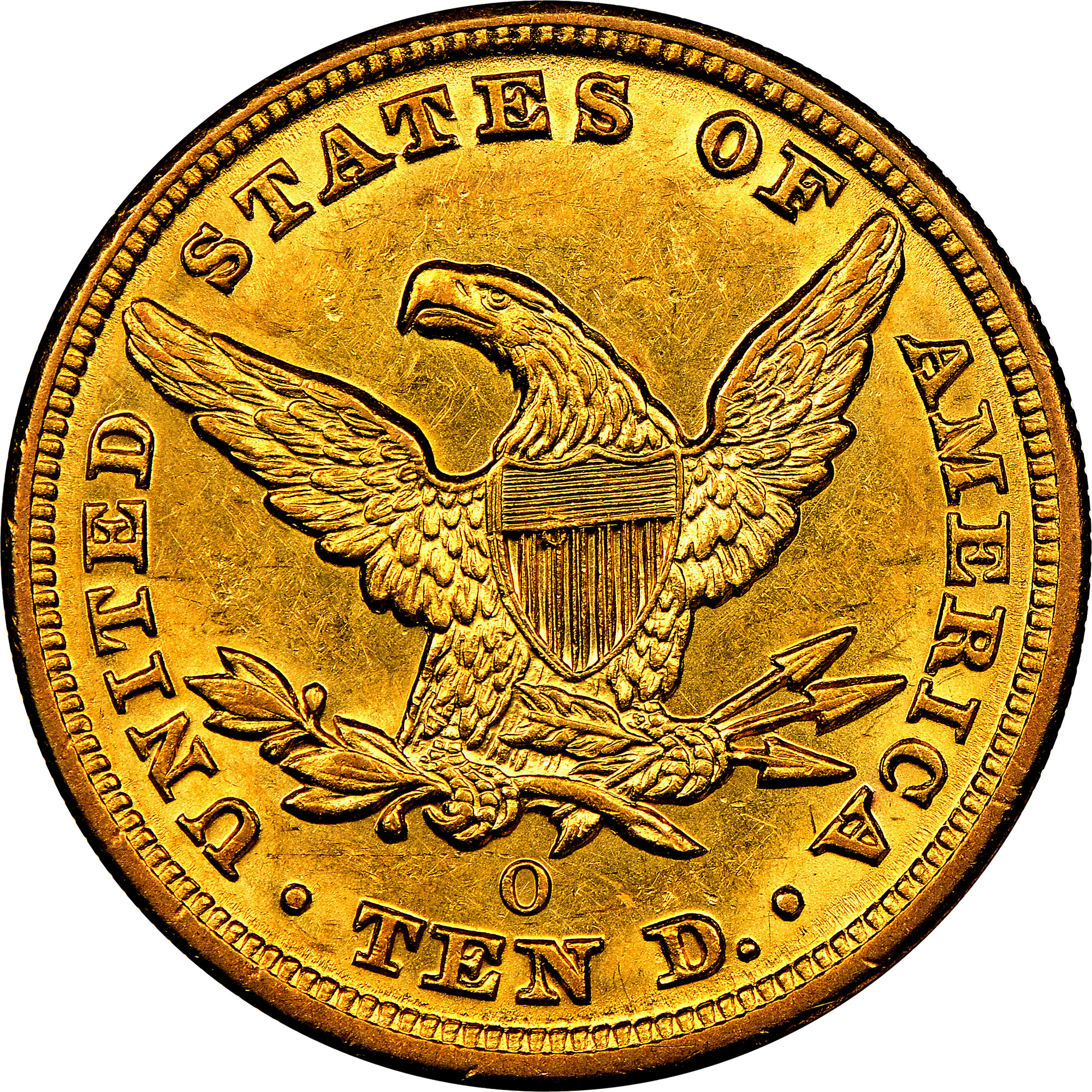 1853 O $10 MS | Coin Explorer | NGC