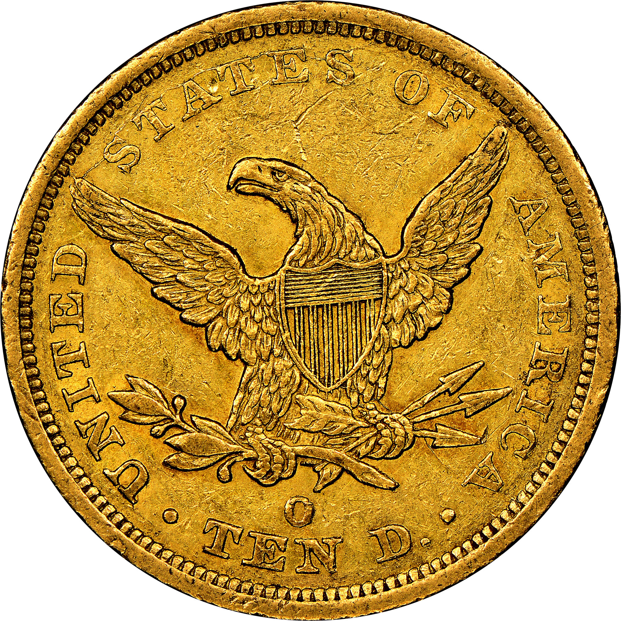 1843 O $10 MS | Coin Explorer | NGC