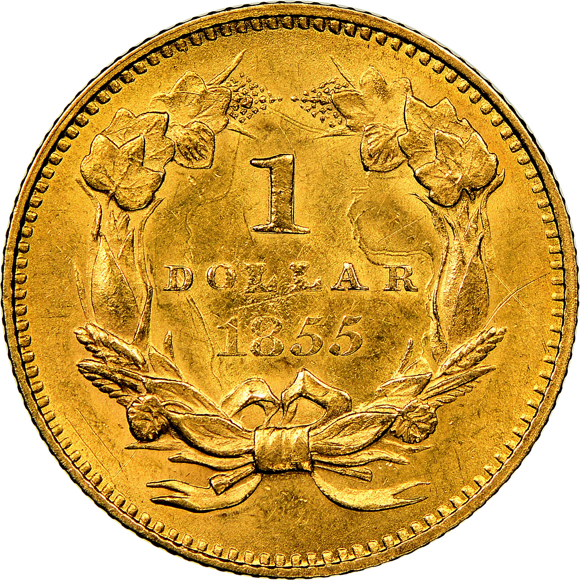 1855 G$1 MS | Coin Explorer | NGC