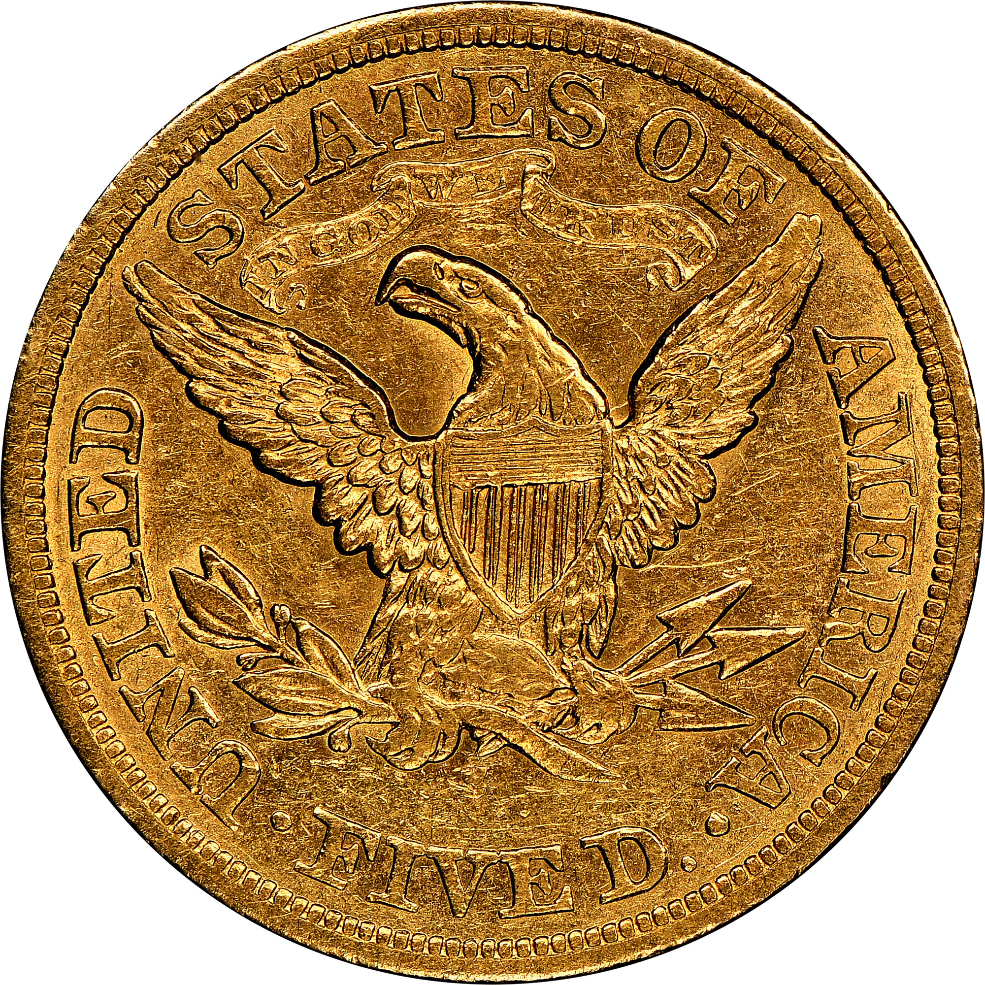 1866 S MOTTO $5 MS | Coin Explorer | NGC