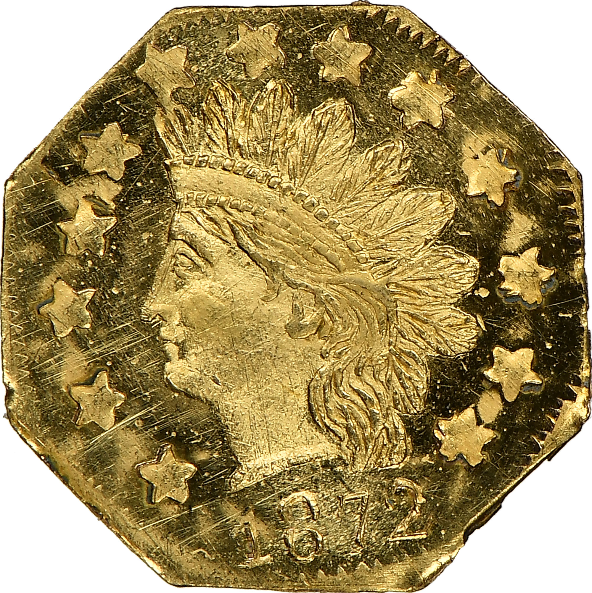 1872 OCTAG INDIAN BG-939 G50C MS | Coin Explorer | NGC
