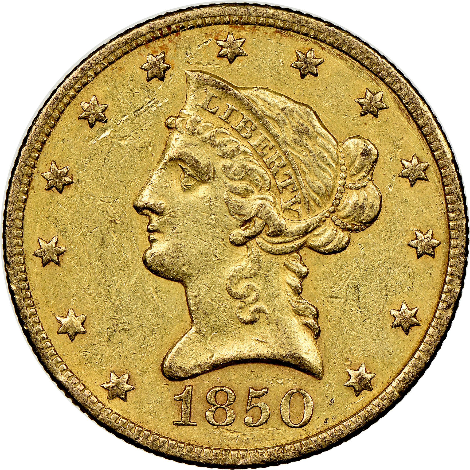 1850 O $10 MS | Coin Explorer | NGC