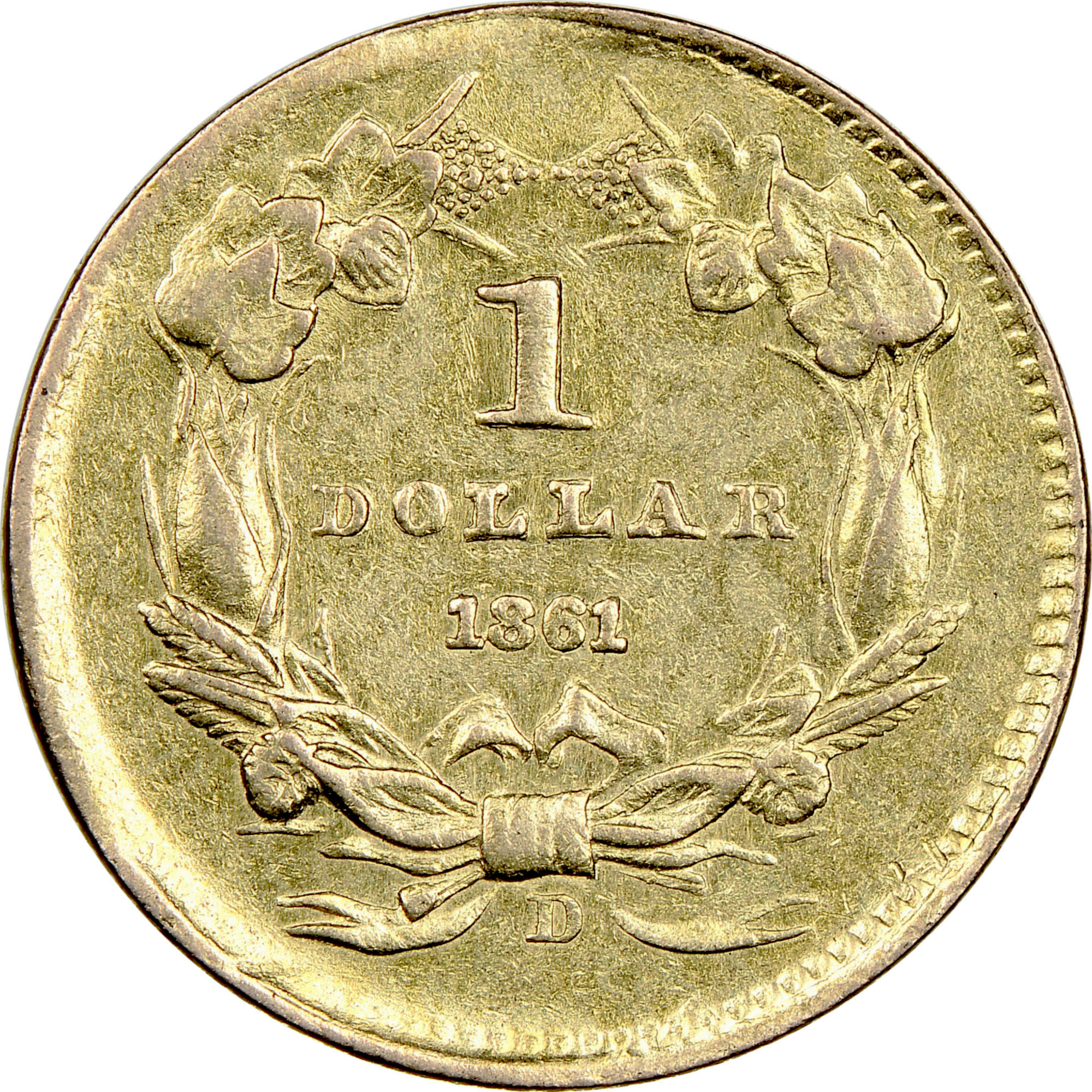 1861 D G$1 MS | Coin Explorer | NGC