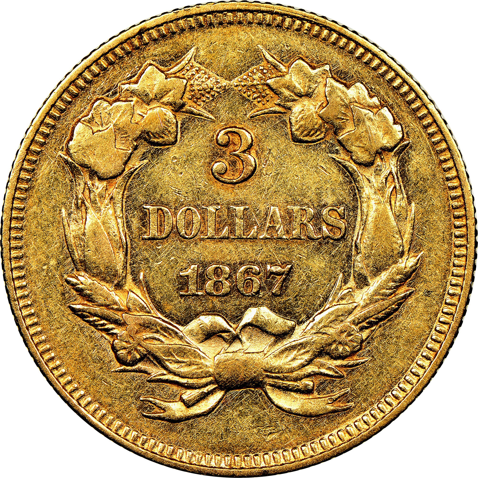 1867 $3 MS | Coin Explorer | NGC