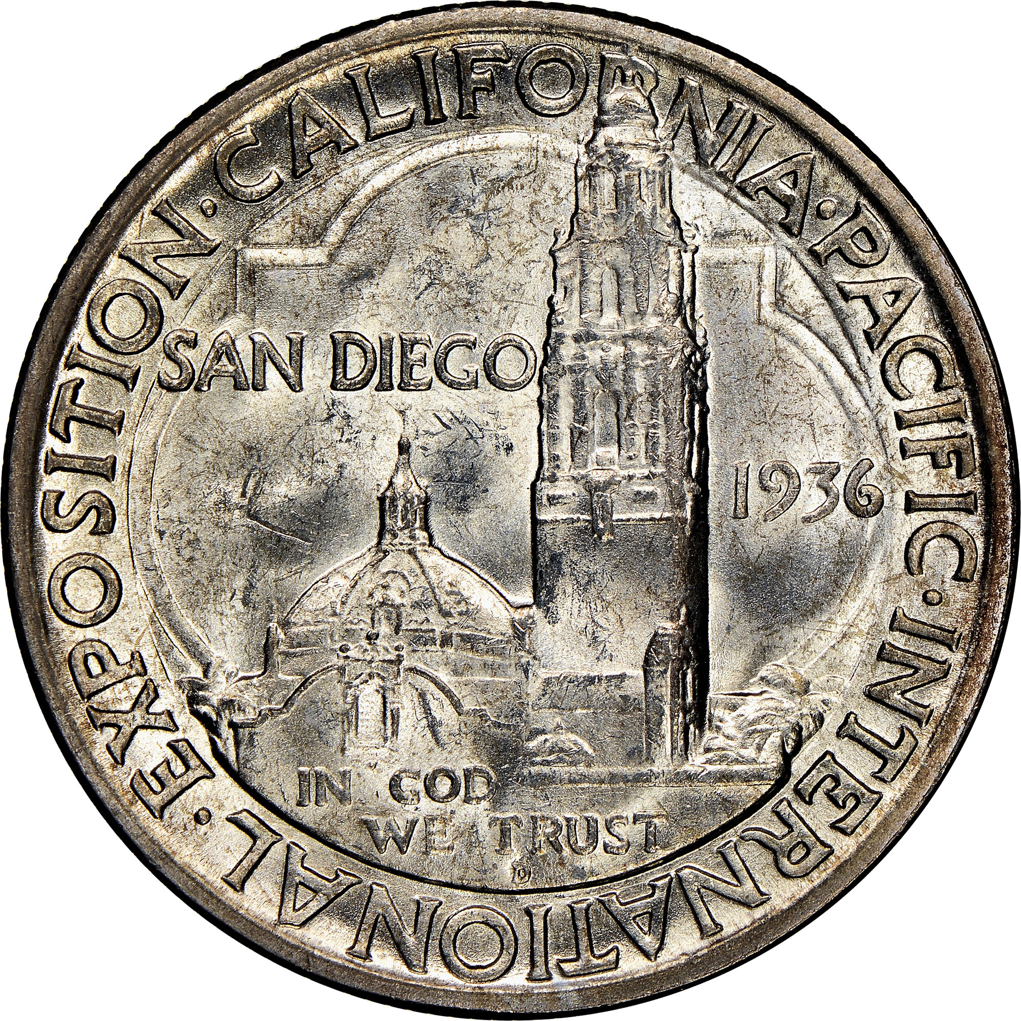 CoinFacts ホビー MS67+ 1936-D サンディエゴ記念ハーフドル CAC PCGS *5735