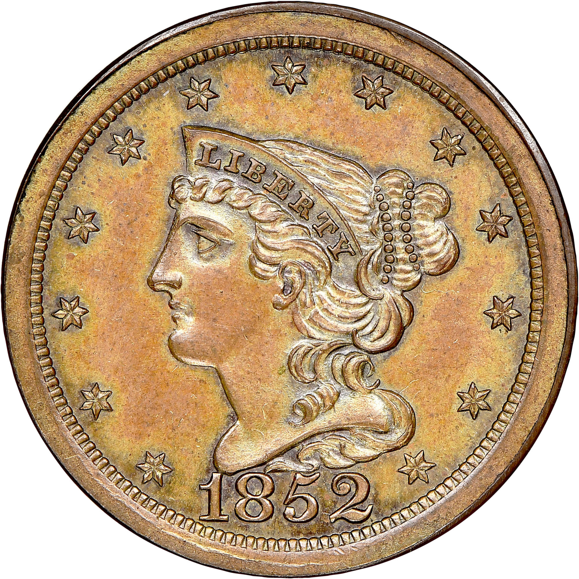 1852 RESTRIKE 1/2C PF | Coin Explorer | NGC