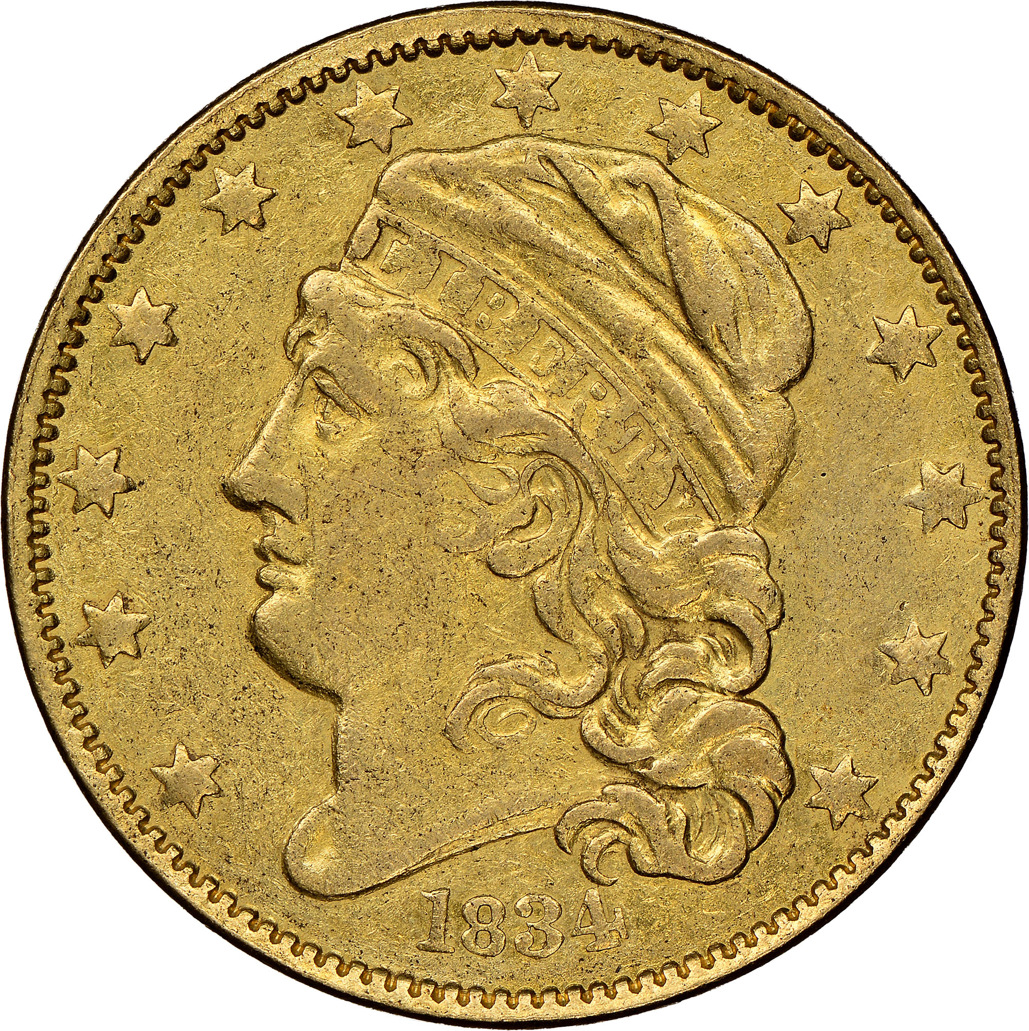 1834 CROSS 4 CAPPED $5 MS | Coin Explorer | NGC