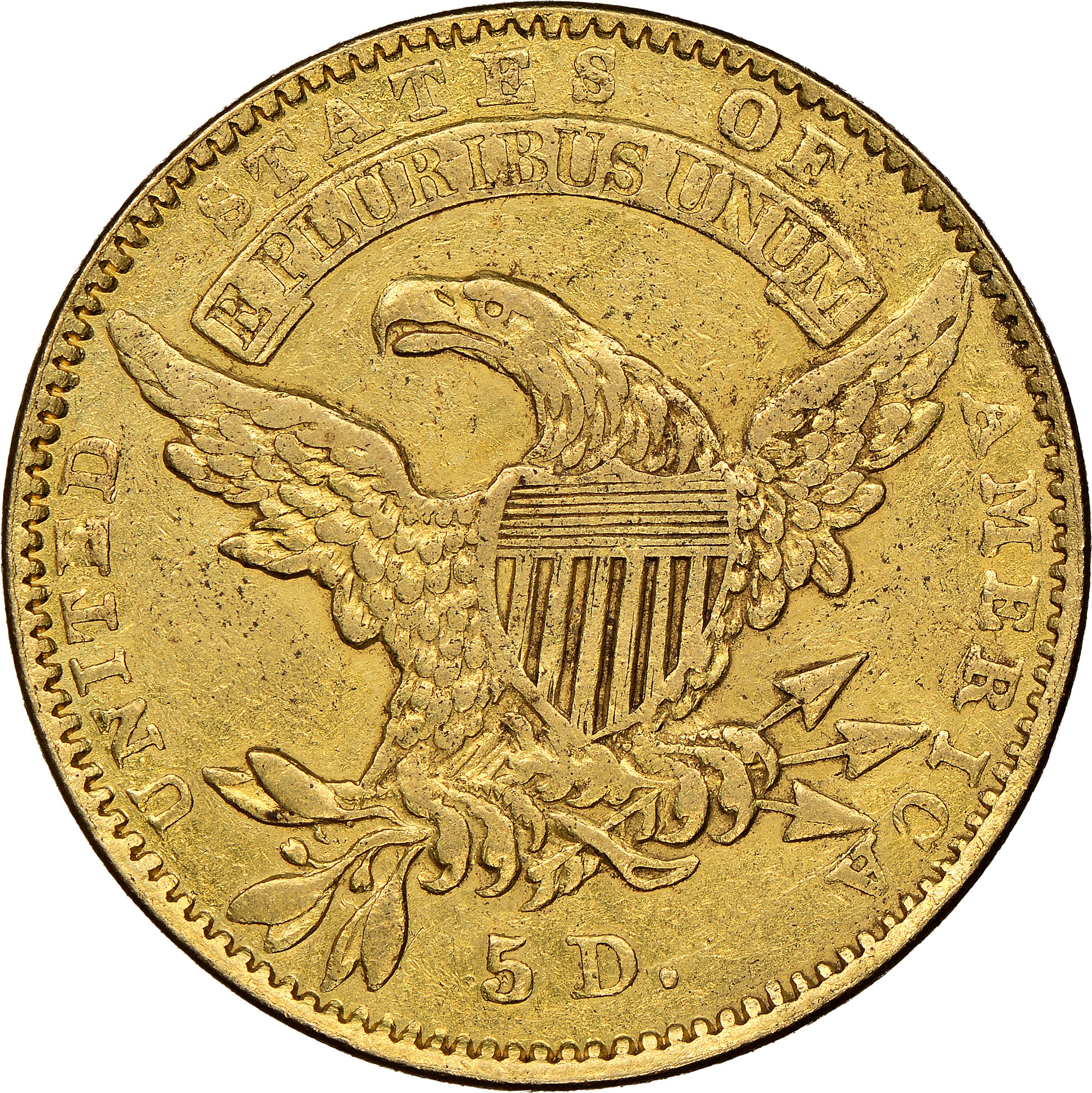 1834 CROSS 4 CAPPED $5 MS | Coin Explorer | NGC