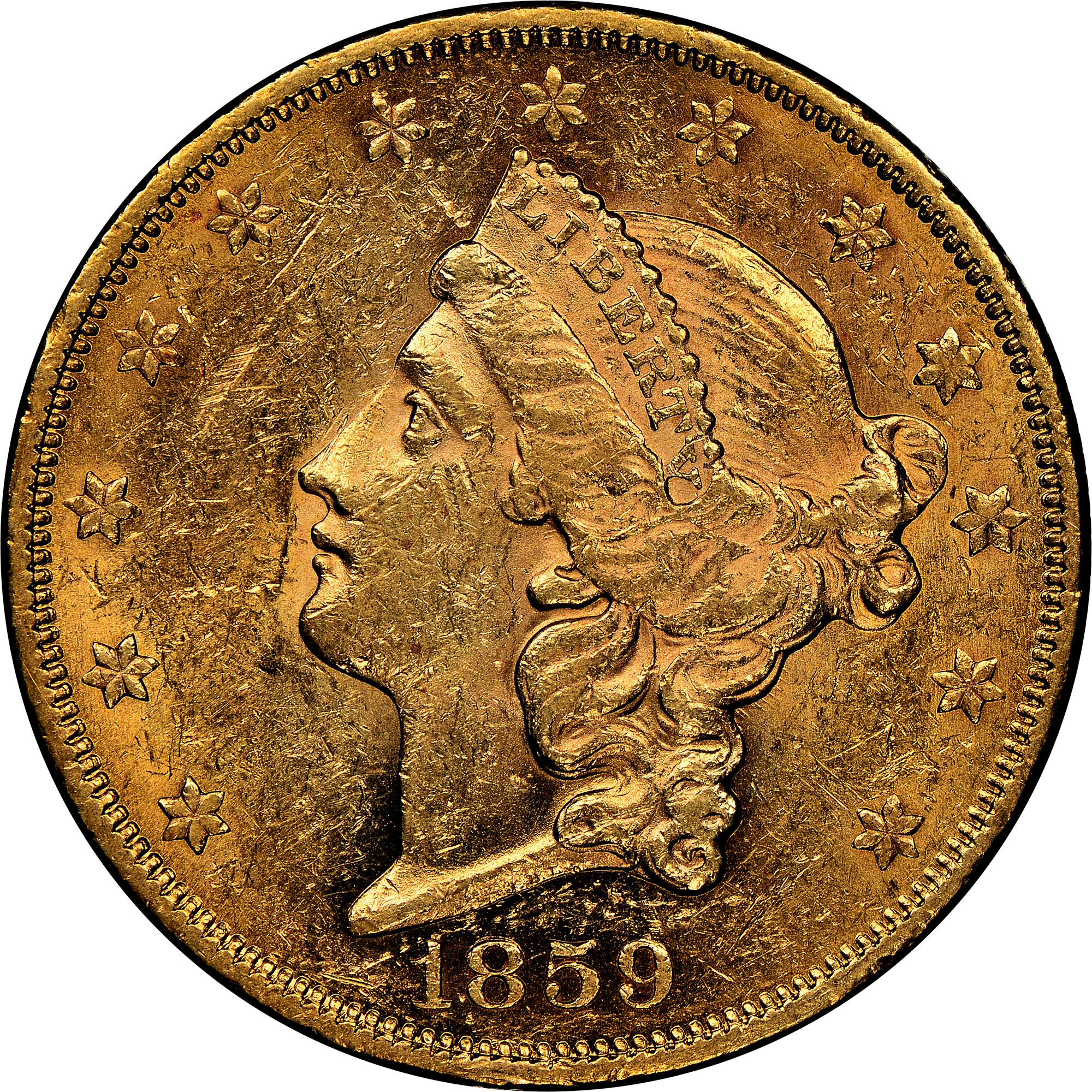 1859 $20 MS | Coin Explorer | NGC