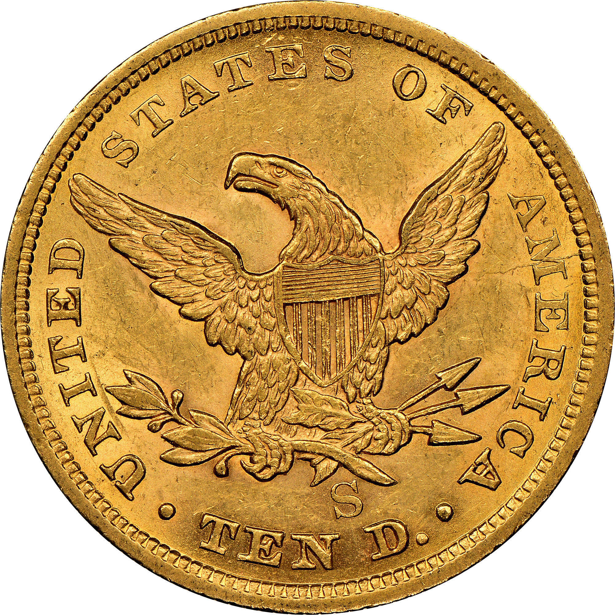 1854 S $10 MS | Coin Explorer | NGC