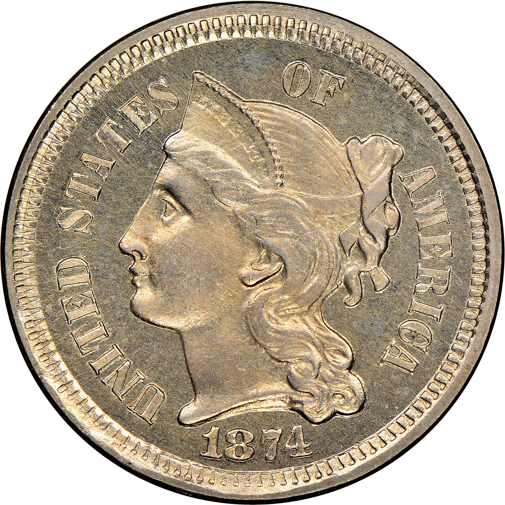 1874 3CN PF | Coin Explorer | NGC