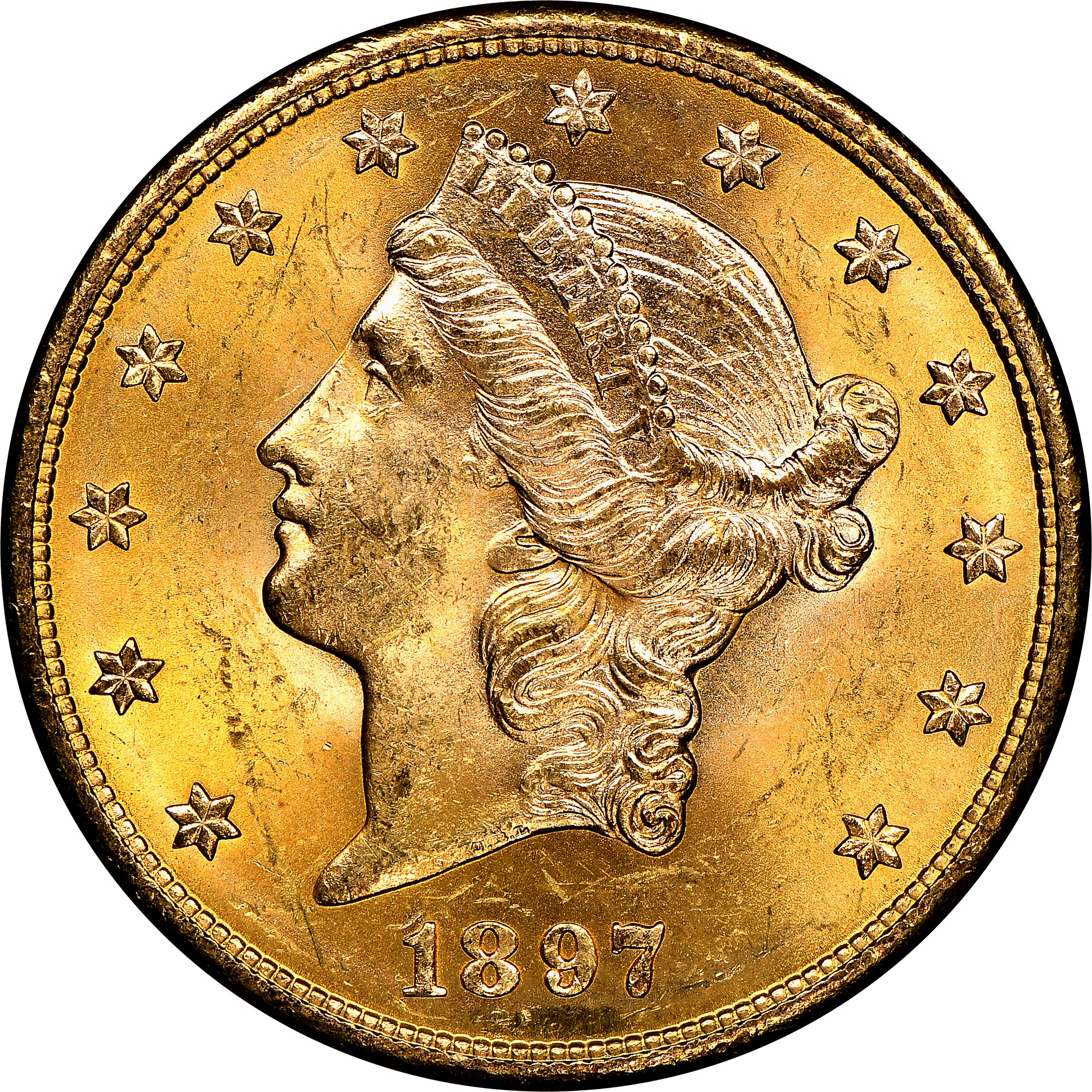 90'S ヘルズエンジェルズ ヘルズエンジェルス 貯金箱 激レア フリスコ 1897 S $20 MS | Coin Explorer | NGC