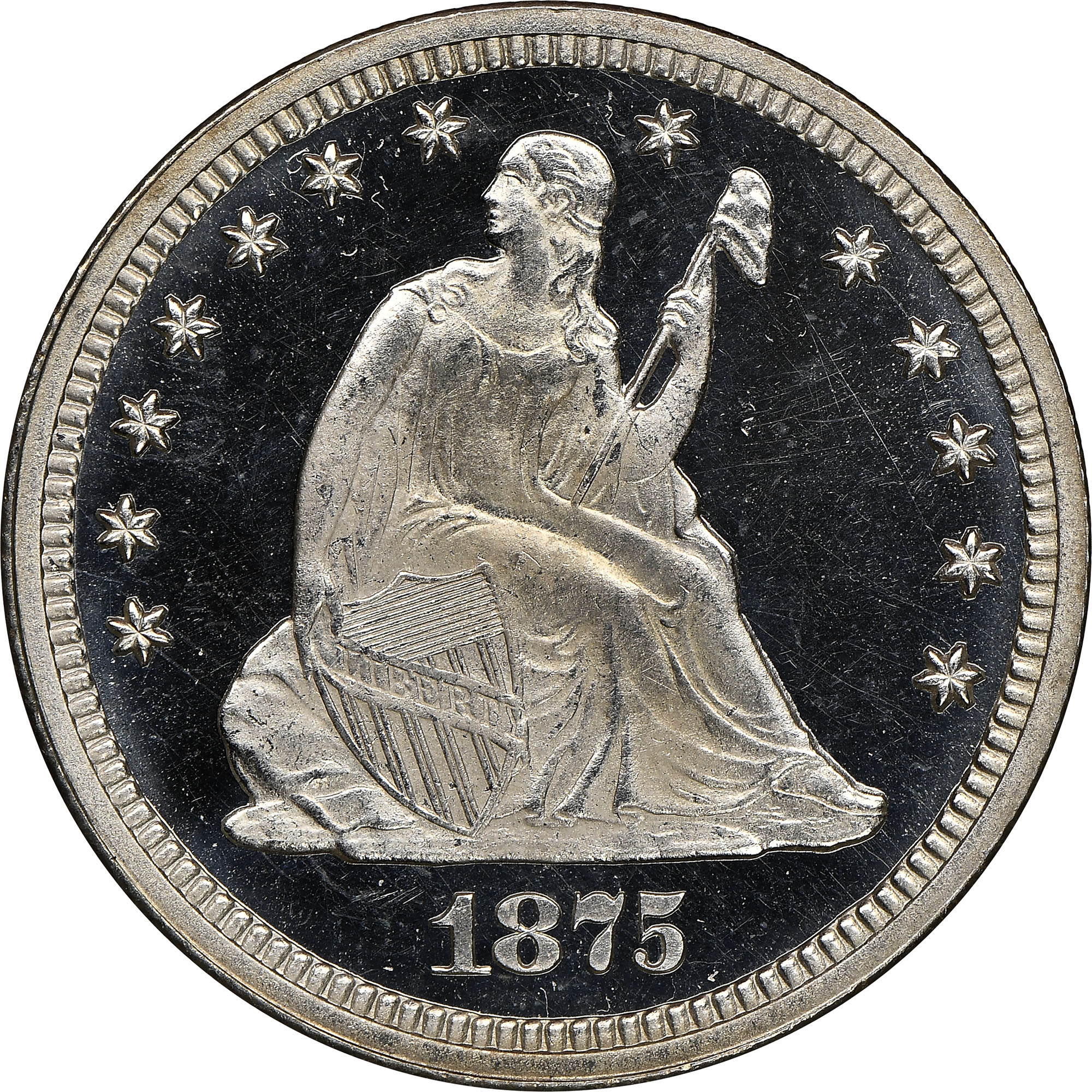 1875 25C PF | Coin Explorer | NGC