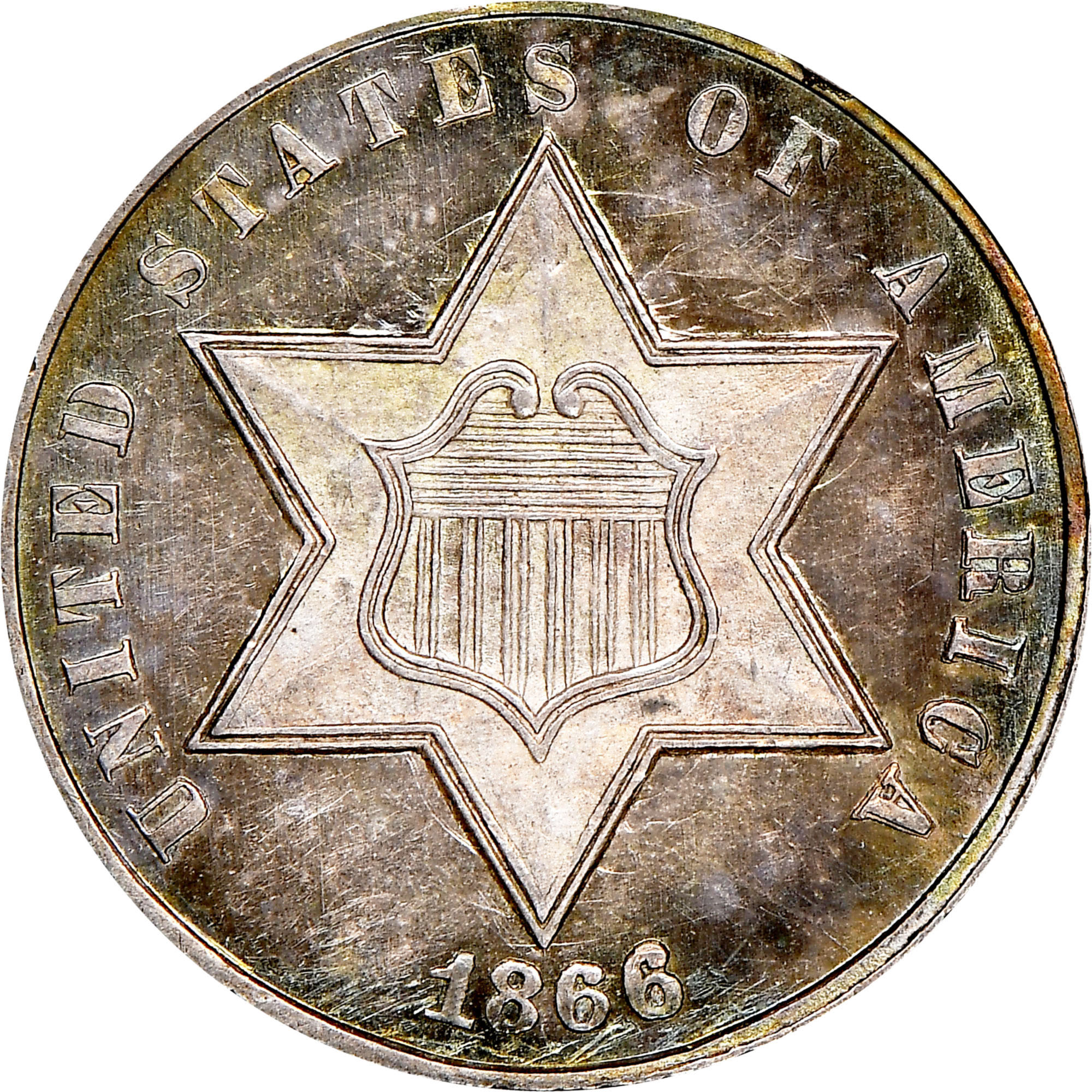 1866 3CS MS | Coin Explorer | NGC
