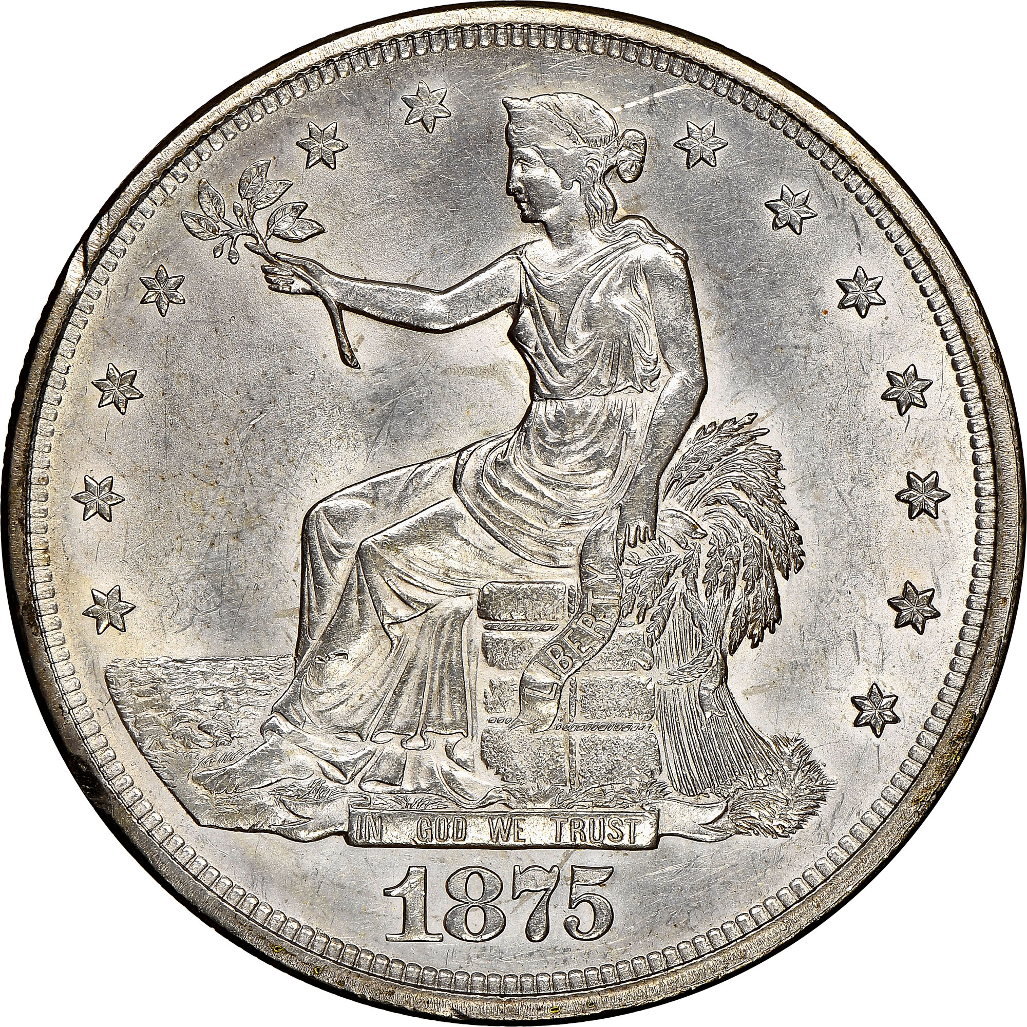 1875 CC T$1 MS | Coin Explorer | NGC