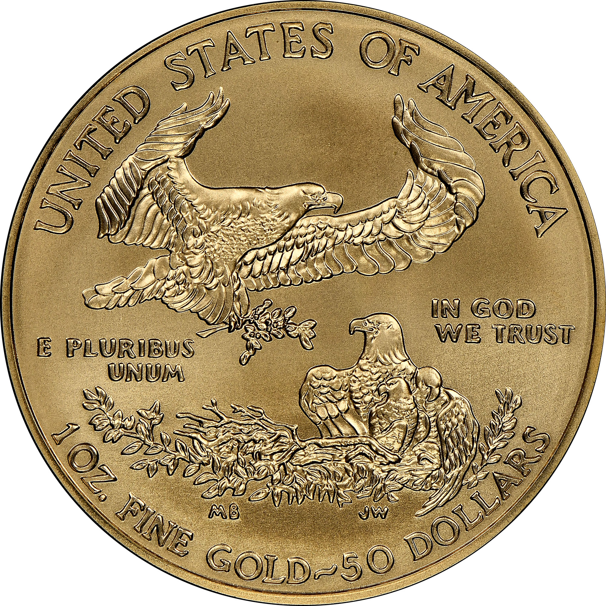 2019 W Eagle Burnished Gold Eagle G$50 MS | Coin Explorer | NGC
