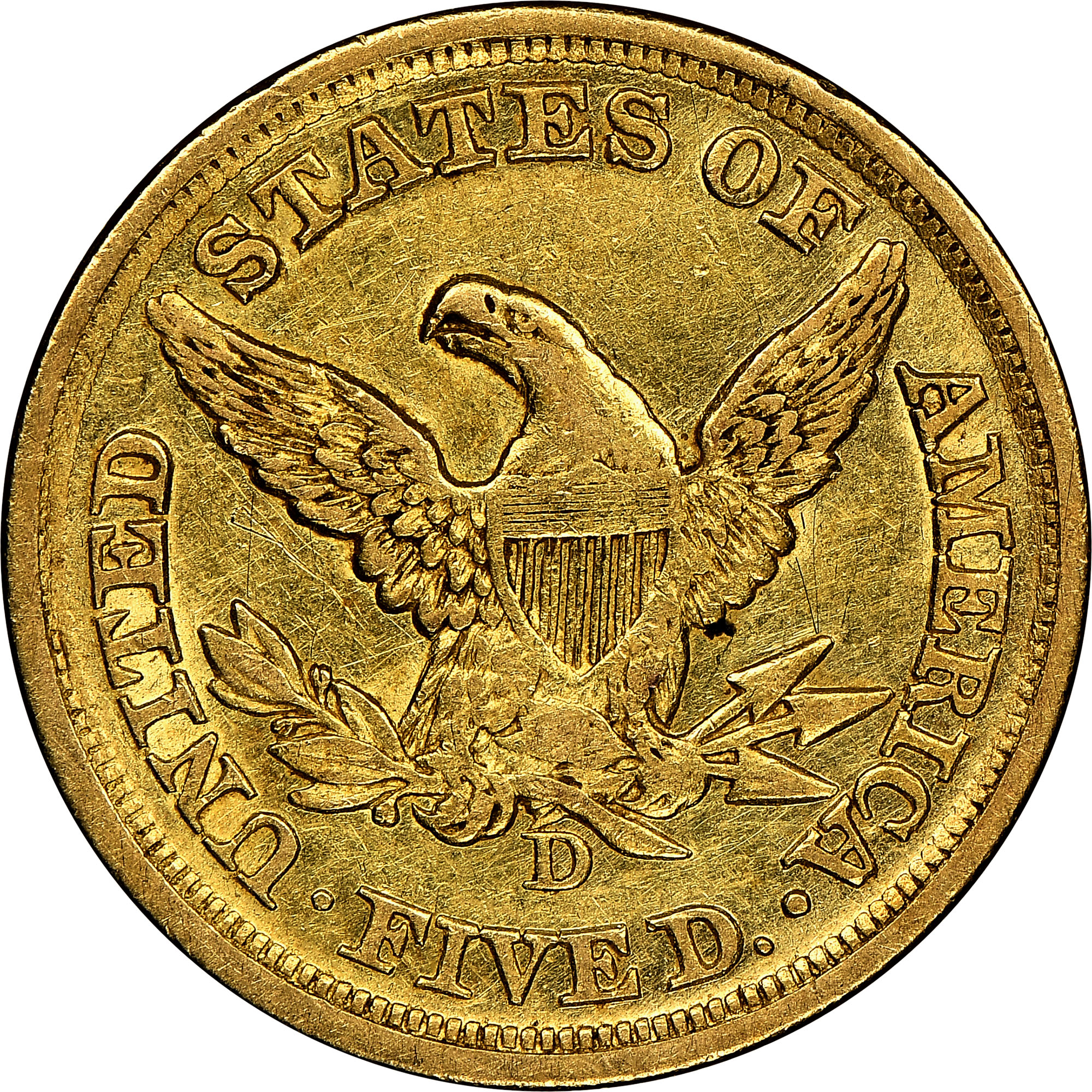 1852 D $5 MS | Coin Explorer | NGC