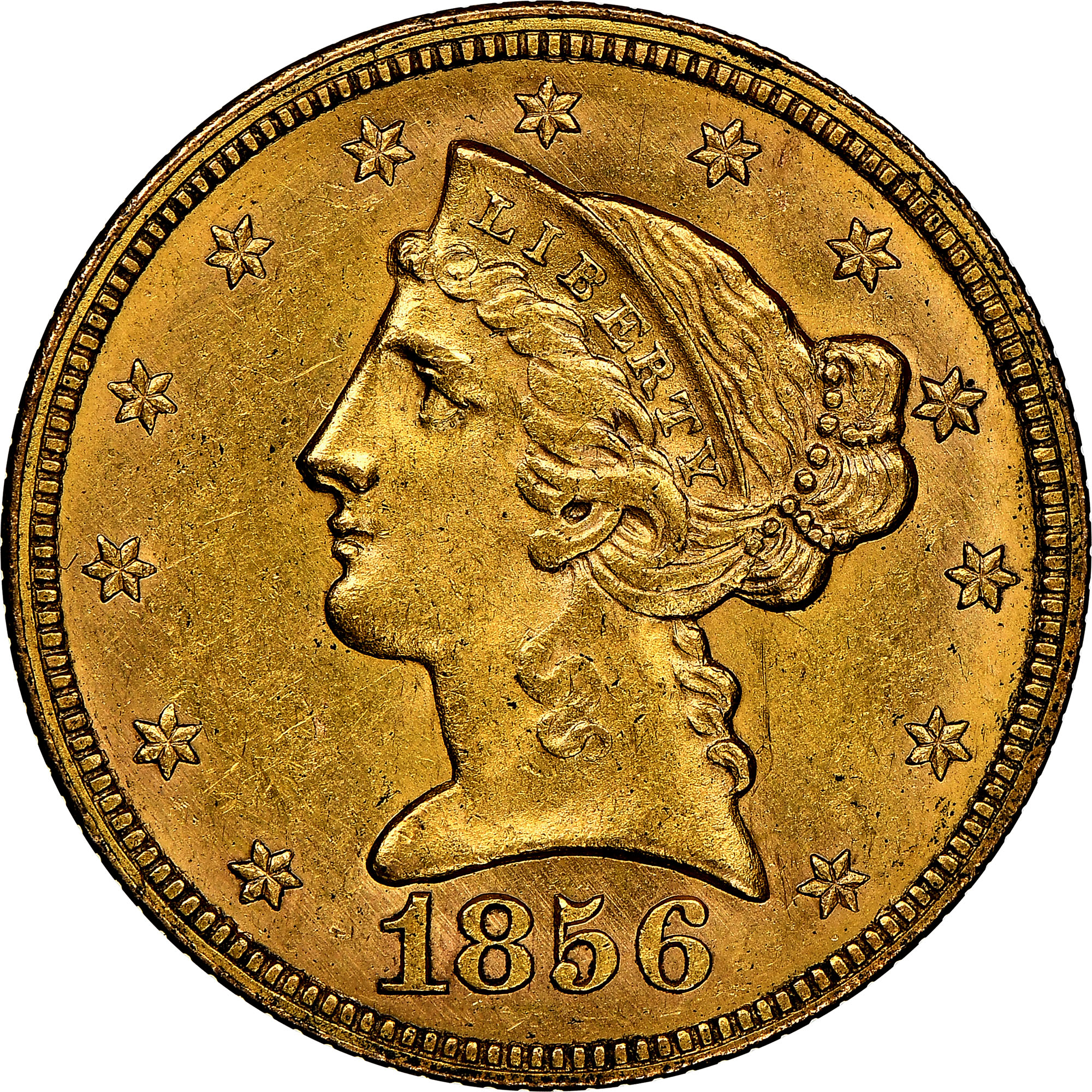 1856 $5 MS | Coin Explorer | NGC