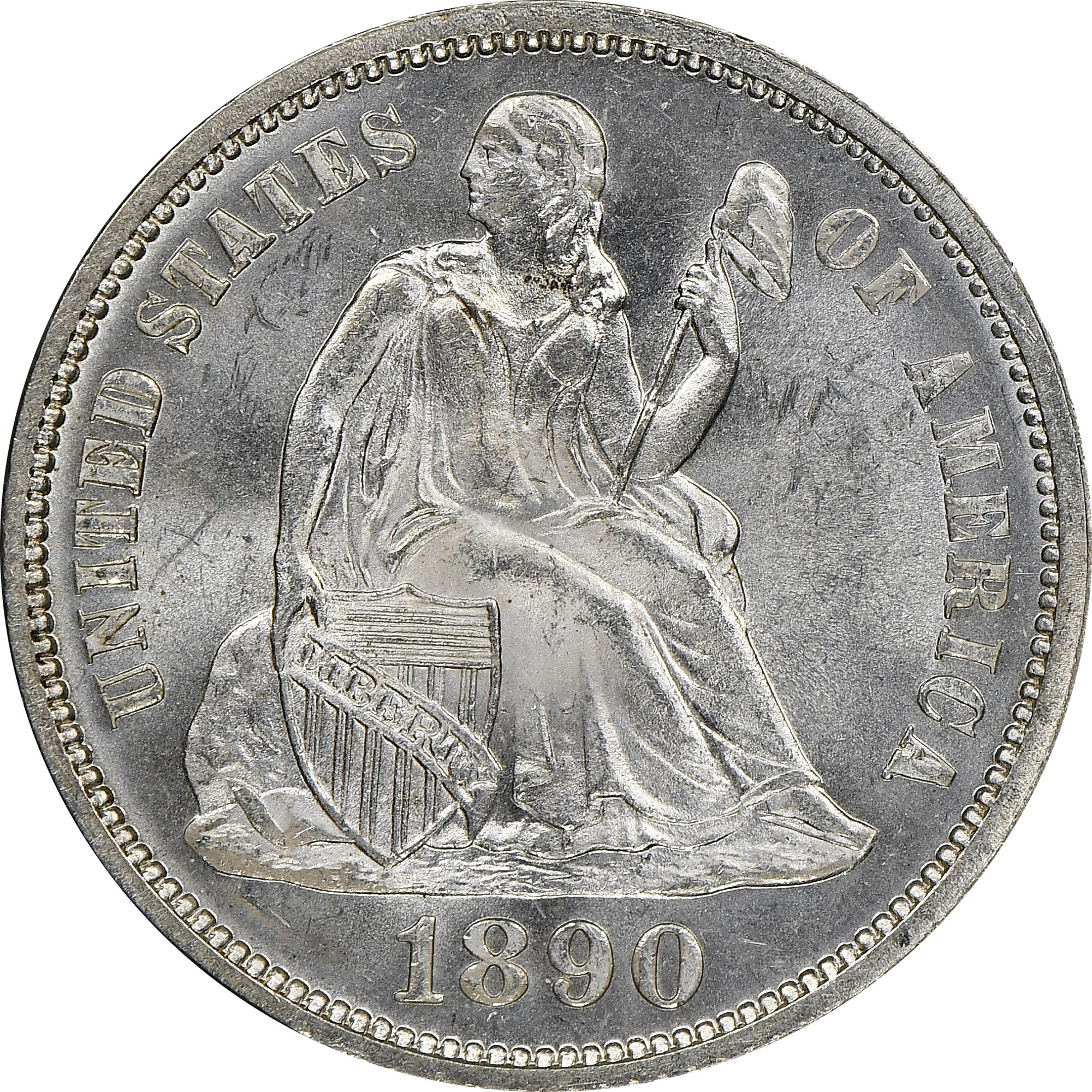 1890 10C MS | Coin Explorer | NGC