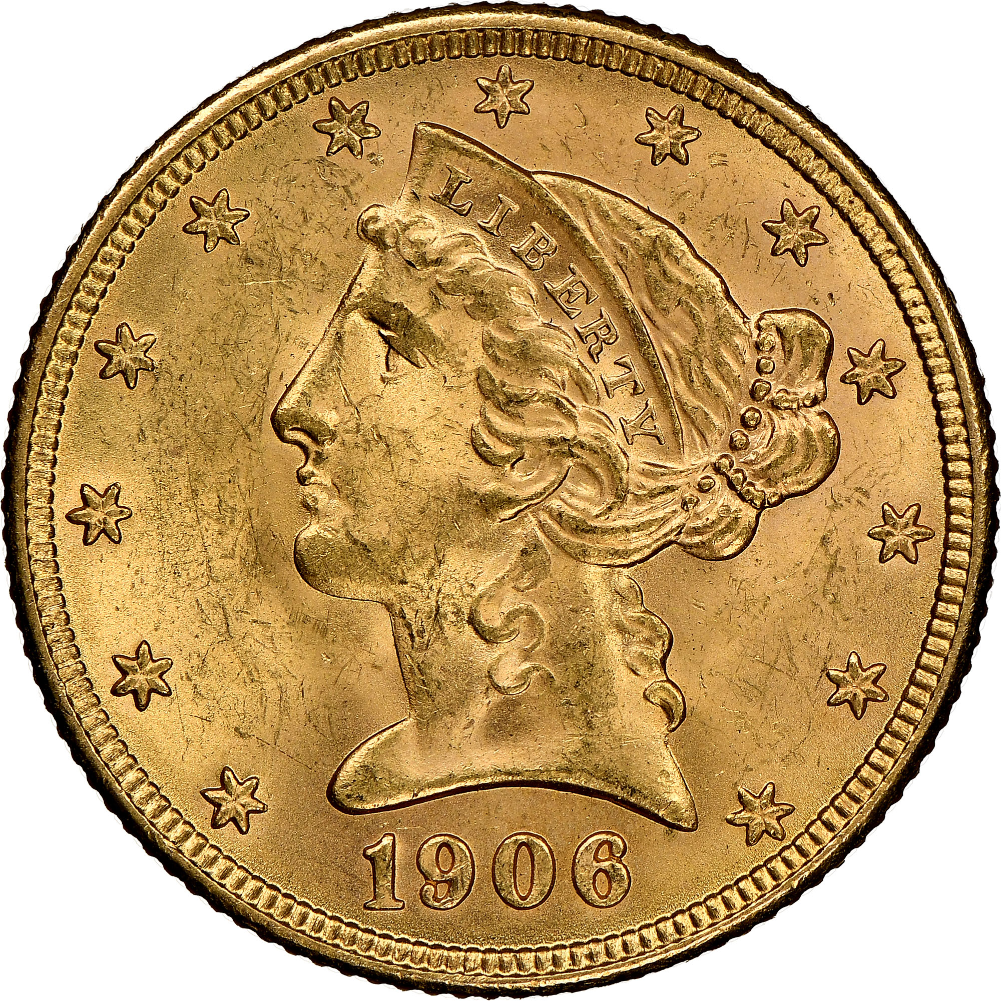 1906 D $5 MS | Coin Explorer | NGC