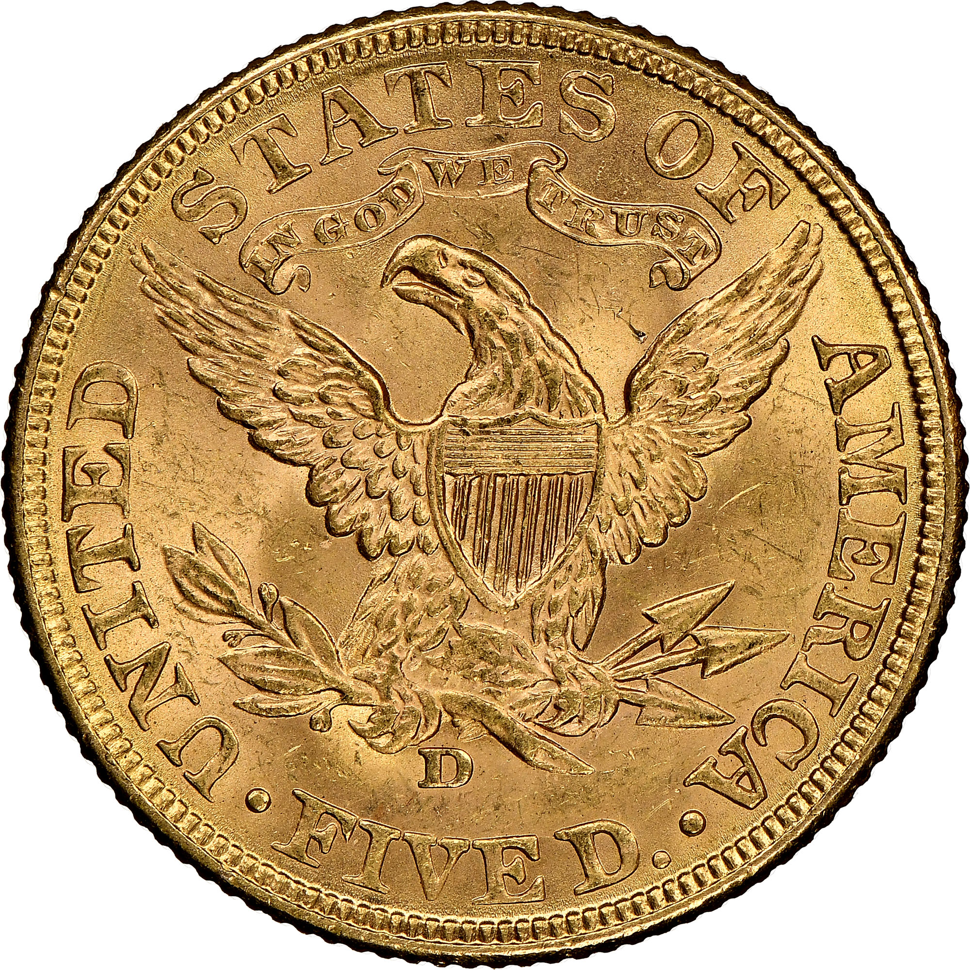 1906 D $5 MS | Coin Explorer | NGC