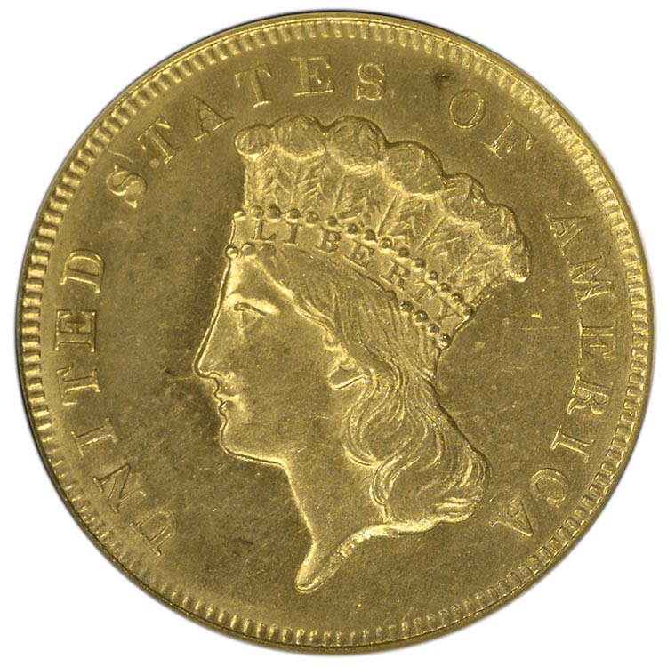 1869 $3 MS | Coin Explorer | NGC