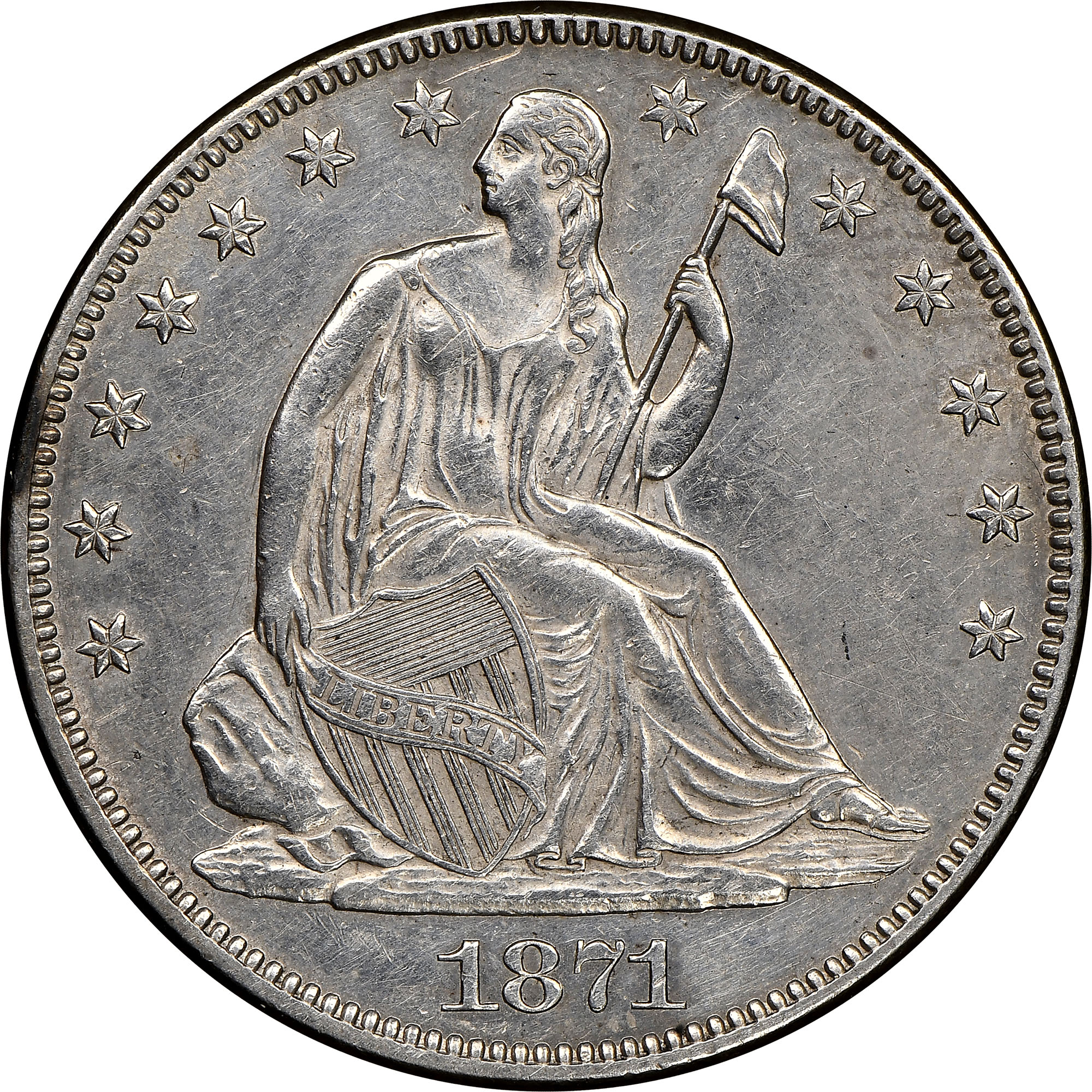1871 50C MS | Coin Explorer | NGC