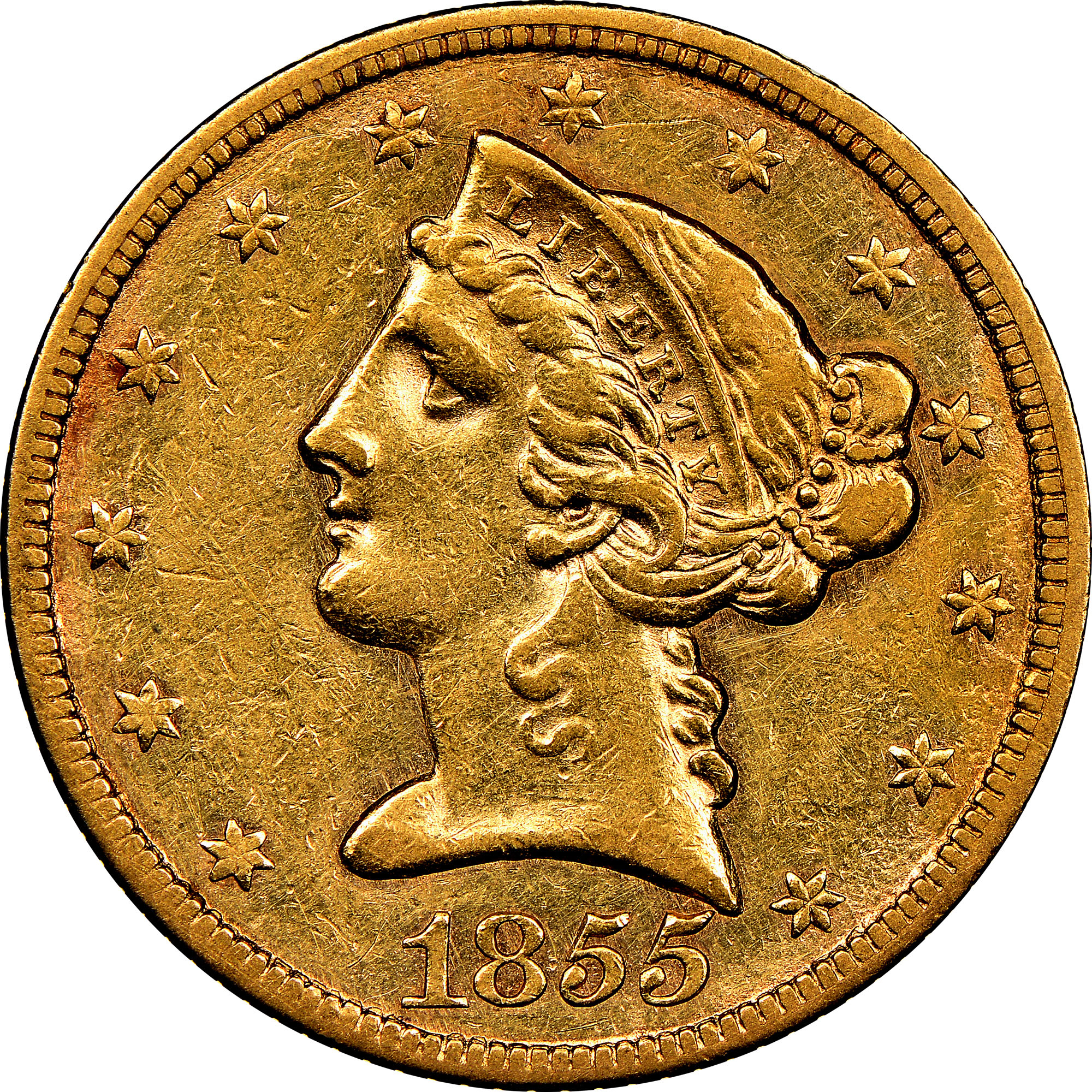 1855 $5 MS | Coin Explorer | NGC
